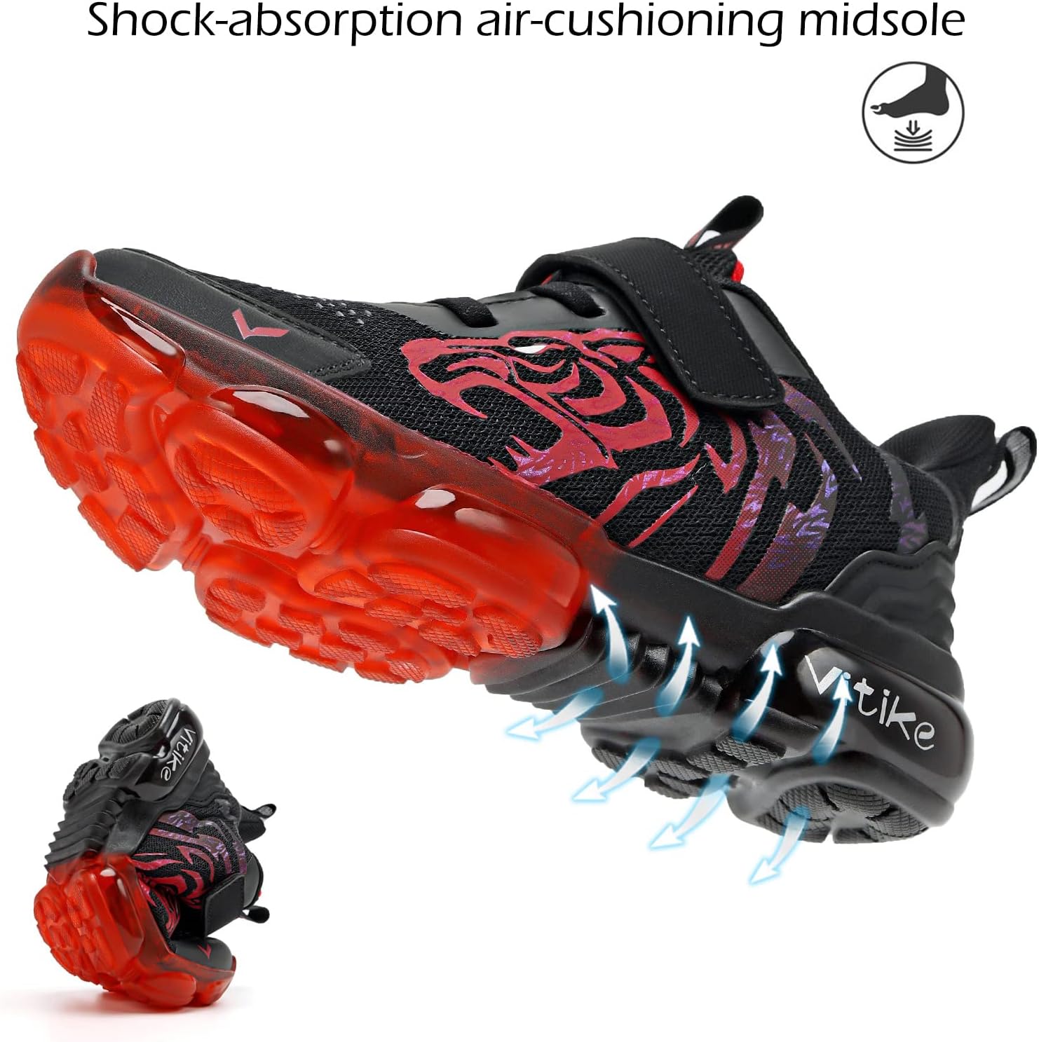 JMFCHI Boys Girls Kids' Sneakers Knitted Mesh Sports Shoes Breathable Lightweight Running Shoes for Kids Fashion Athletic Casual Shoes