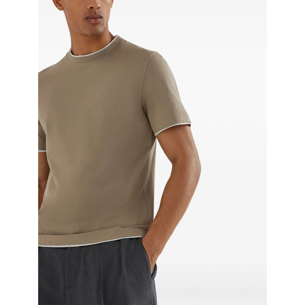 Brunello Cucinelli Neutrals T-Shirts & Vests - T-Shirts Men