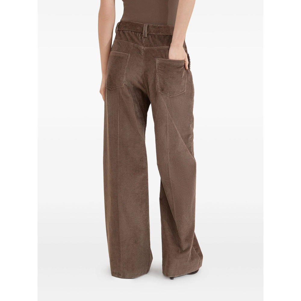 Brunello Cucinelli Brown Trousers - Straight Trousers Women