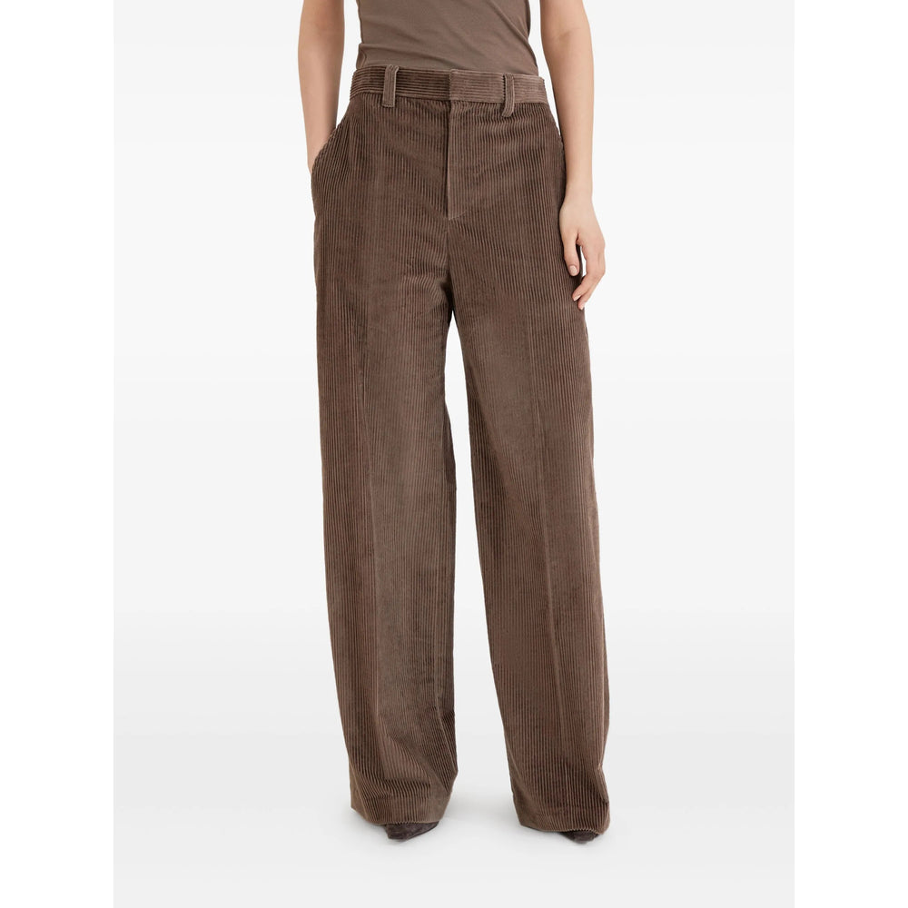 Brunello Cucinelli Brown Trousers - Straight Trousers Women