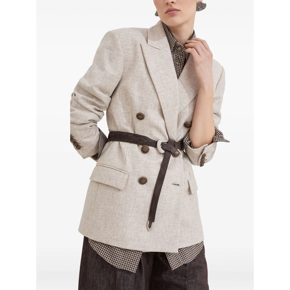 Brunello Cucinelli Neutrals Jackets - Blazers Women