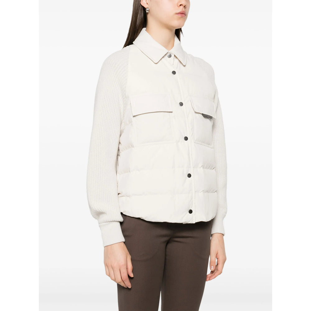 Brunello Cucinelli White Jackets - Puffer Jackets Women