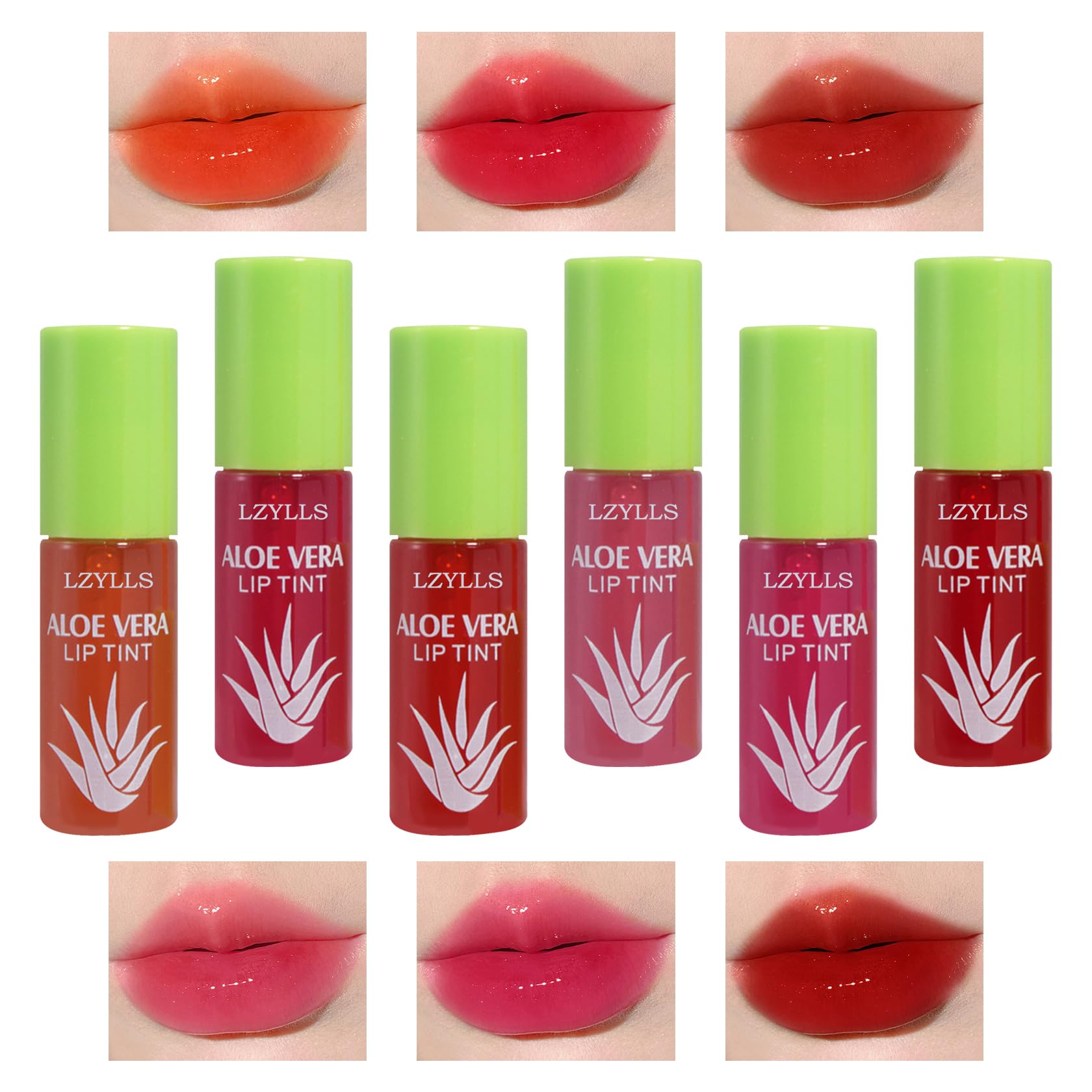 4 Pack Aloe Vera Lipstick,Long Wear Nourishing Lip stick,Waterproof Moisturizing Color Changing Lip Balm Lipstick,Lip Gloss,Magic Temp Color Change Matte Lip Gloss Makeup