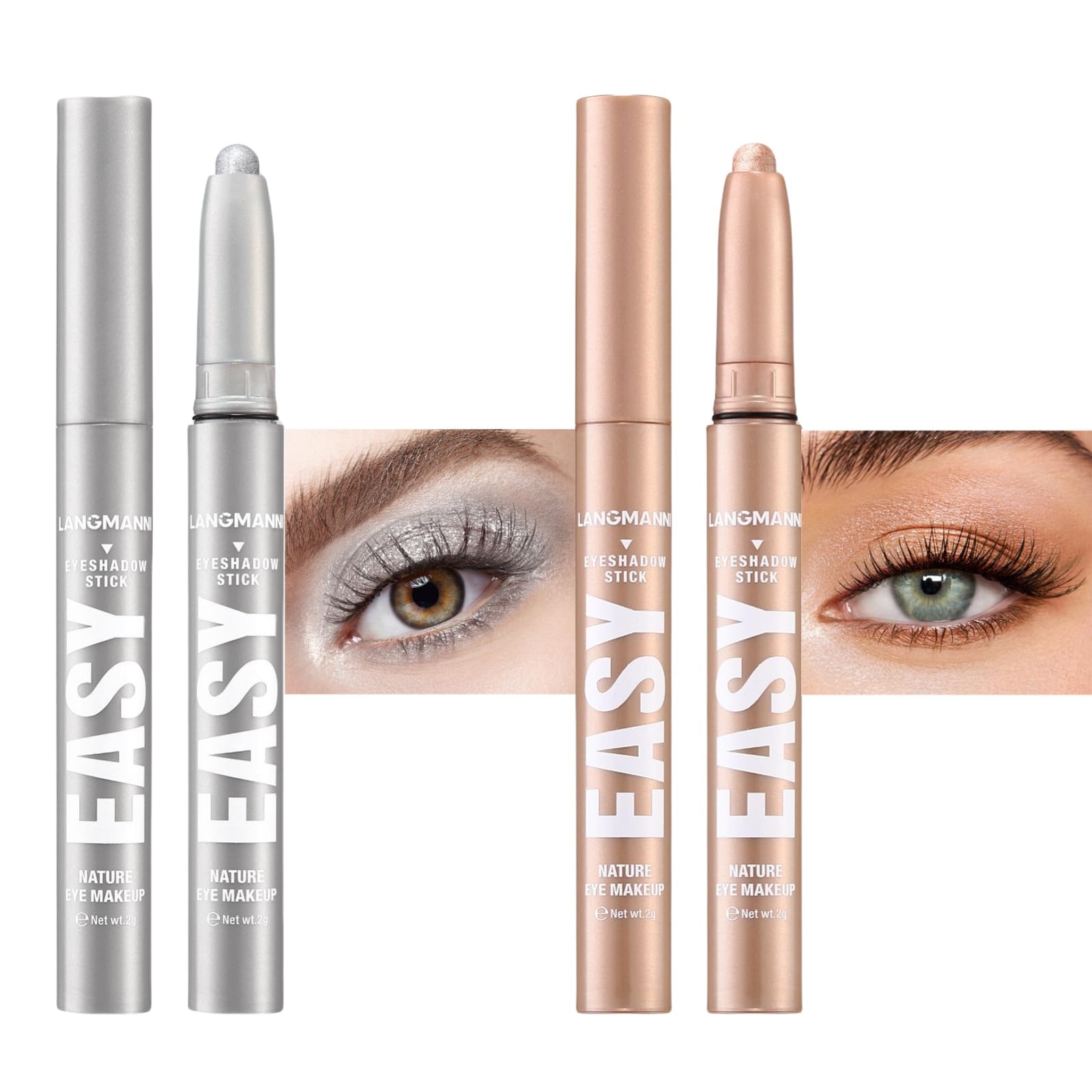 Jolilab Eyeshadow Stick Set, 8 Colors Matte Professional Bright-Colored Contouring and Highlight Eyeshadow Stick, Cream Waterproof Long Lasting High Pigmented Eye Shadow. (8, EYESHADOW B)