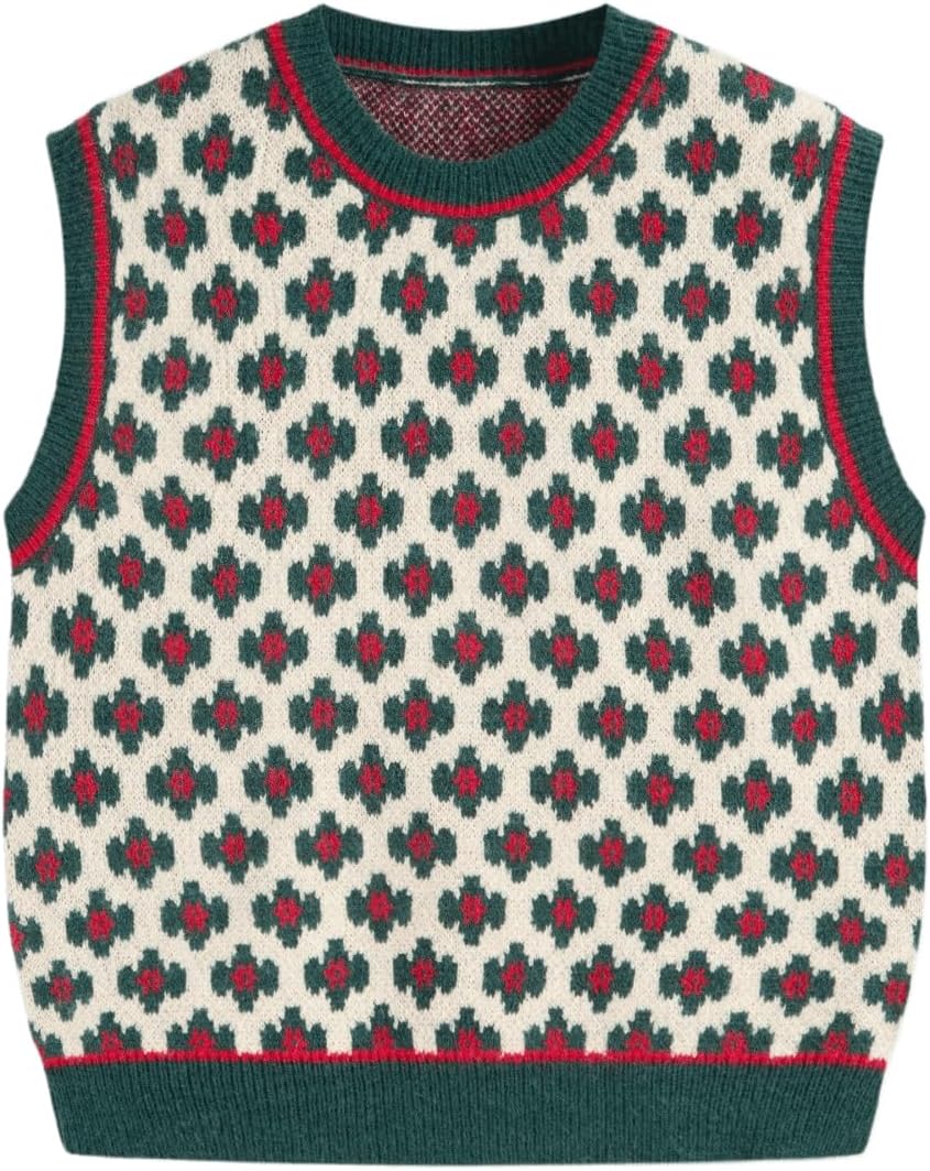 CIDER Sweater Vest Women Sleeveless Cropped Sweaters Cute Graphic Tank Tops Old Money Clothes Fall Outfits