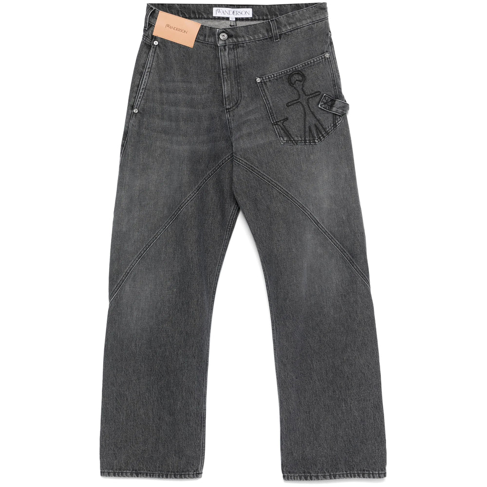 Jw Anderson Grey Denim - Regular & Straight-Leg Jeans Men