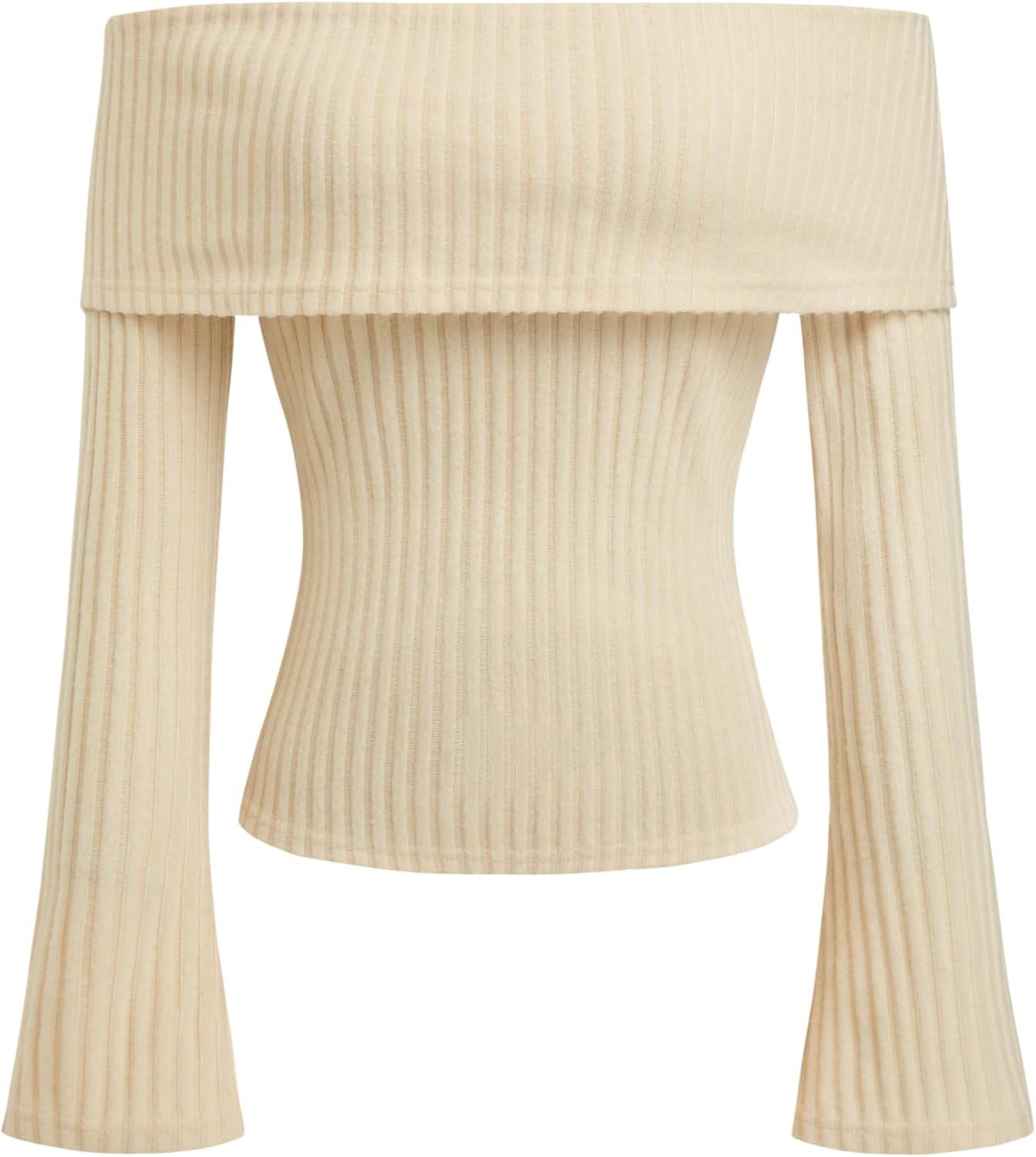 CIDER Off The Shoulder Tops for Women Long Sleeve Going Out Y2K Tops Knit Pullover Fall Outfits Trendy 2025