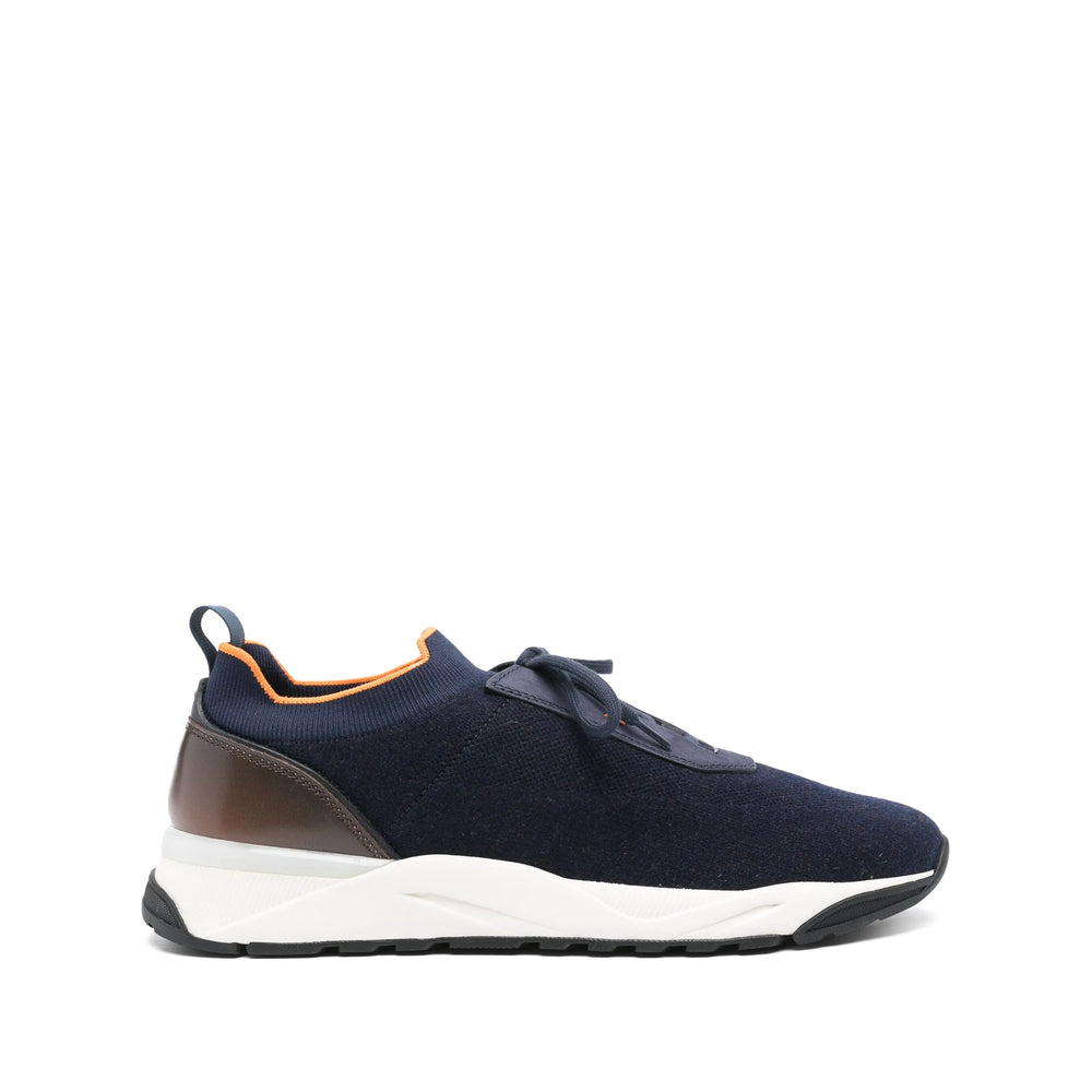 Santoni Blue Trainers - Low-Tops Men