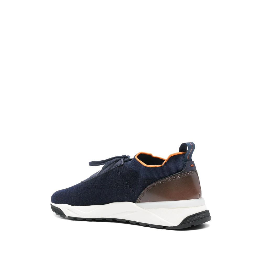 Santoni Blue Trainers - Low-Tops Men