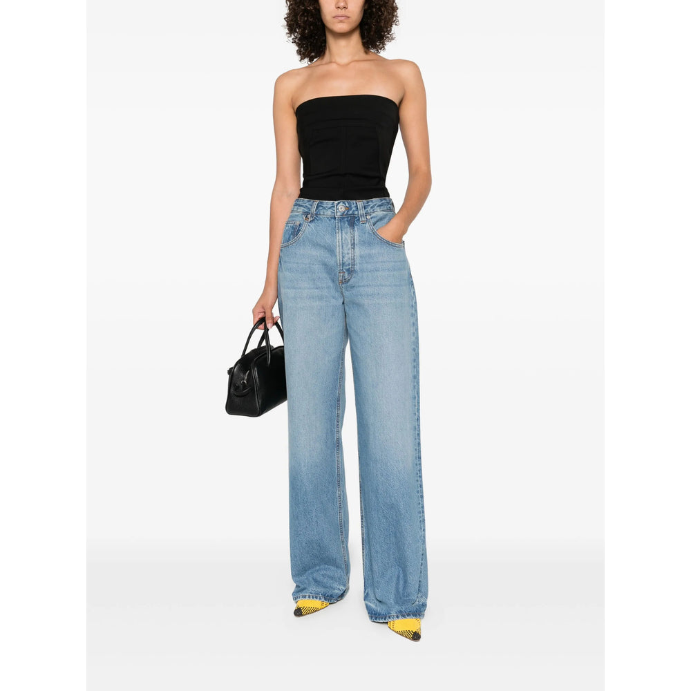 Jacquemus Blue Denim - Wide-Leg Jeans Women