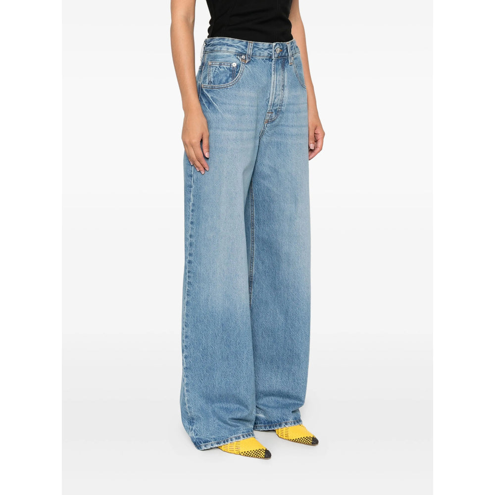 Jacquemus Blue Denim - Wide-Leg Jeans Women