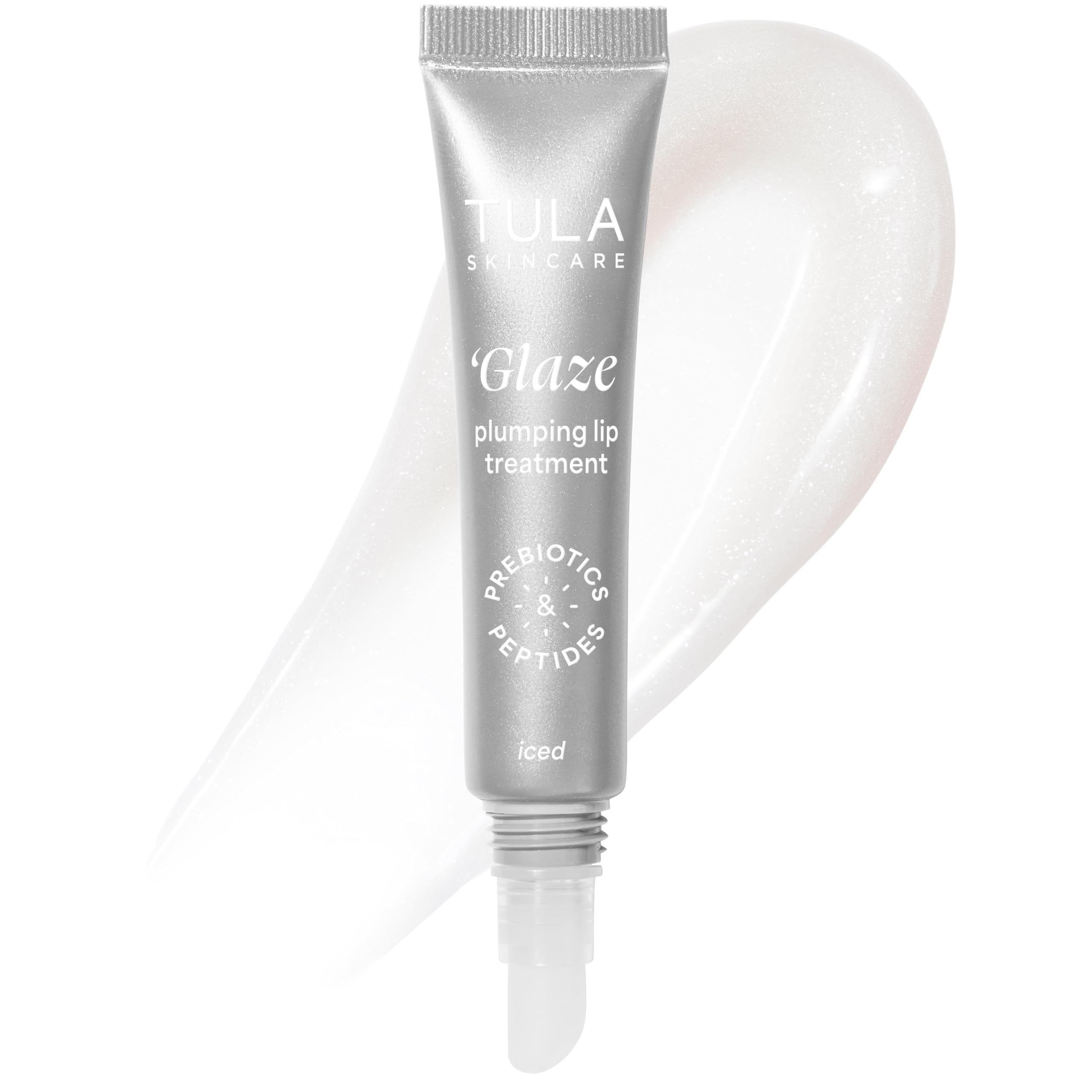 TULA Skin Care Glaze Plumping Lip Treatment - Hydrating & Glossy Lip Balm with Hyaluronic Acid & Peptides, 0.28 oz.
