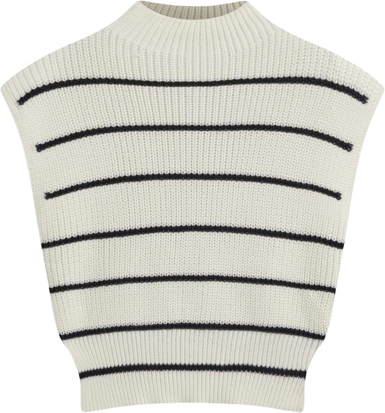 CIDER Women's Mock Neck Sleeveless Sweater Tops Cap Sleeve Sweater Vests Tank Tops