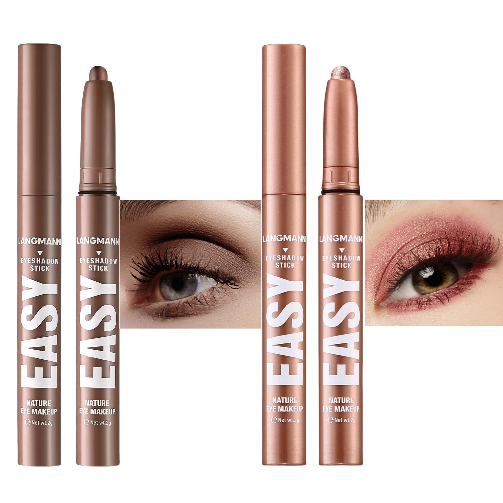 Jolilab Eyeshadow Stick Set, 8 Colors Matte Professional Bright-Colored Contouring and Highlight Eyeshadow Stick, Cream Waterproof Long Lasting High Pigmented Eye Shadow. (8, EYESHADOW B)