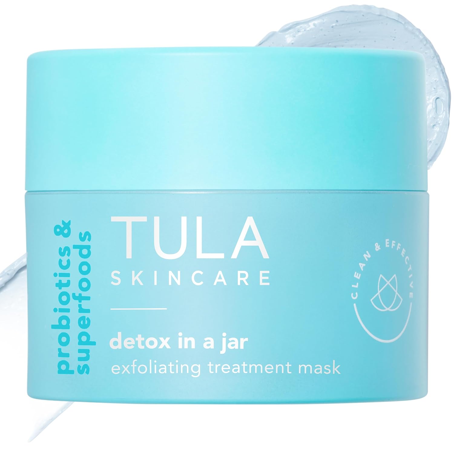 TULA Skin Care Detox in a Jar - Exfoliating Treatment Mask with Hydrating Vitamin E, Soybean Oil and Bentonite Clay, 1.7 oz.