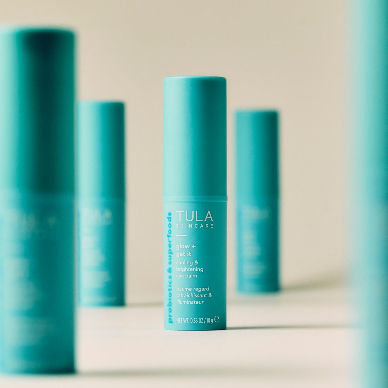 TULA Skin Care Eye Balm Glow & Get It - Dark Circle Treatment, Instantly Hydrate and Brighten Undereye Area, Portable and Perfect to Use On-the-go, 0.35 oz.