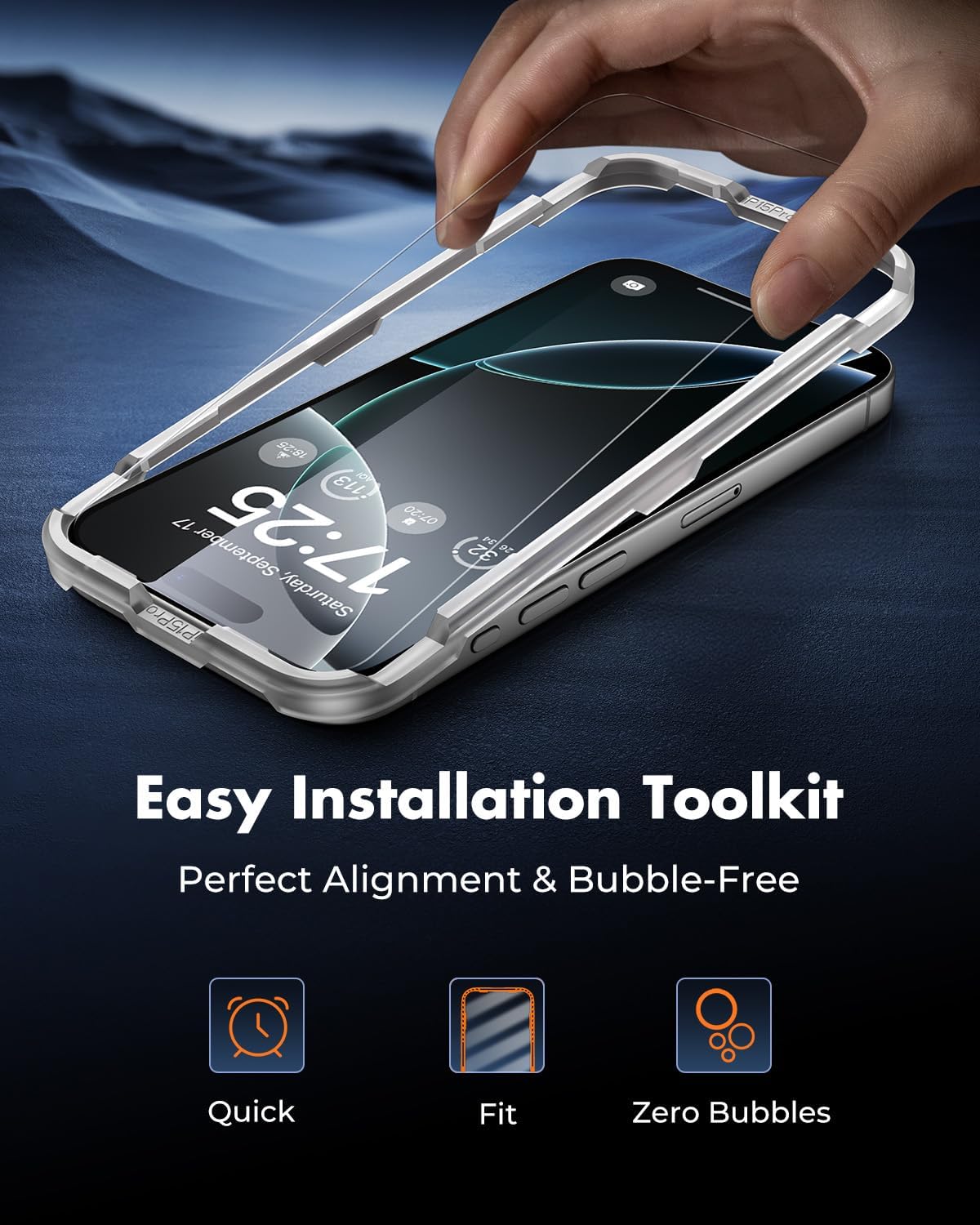 UNBREAKcable iPhone 16 Pro Max Screen Protector 3-Pack, 3 Tempered Glass + 3 Camera Lens Protectors, 9H Hardness, HD Clarity, Anti-Fingerprint, Case Friendly, 6.9 Inch