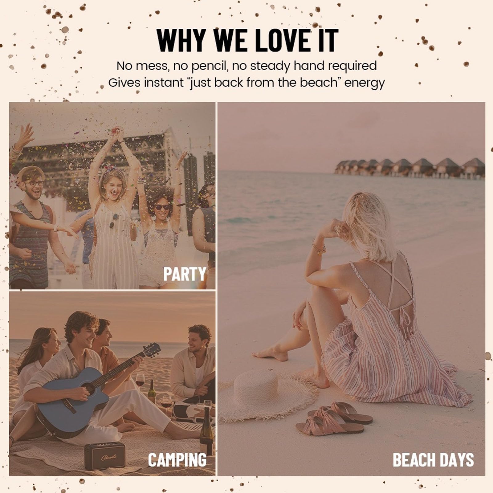 ARCHIDATE Faux Freckle Stamp Pen, Waterproof Fake Freckles Stain Marker with 5-Point Precision Freckle Stamp Cushion, Quick Dry, Long Lasting Freckles Natural Sunkissed Makeup (Light)