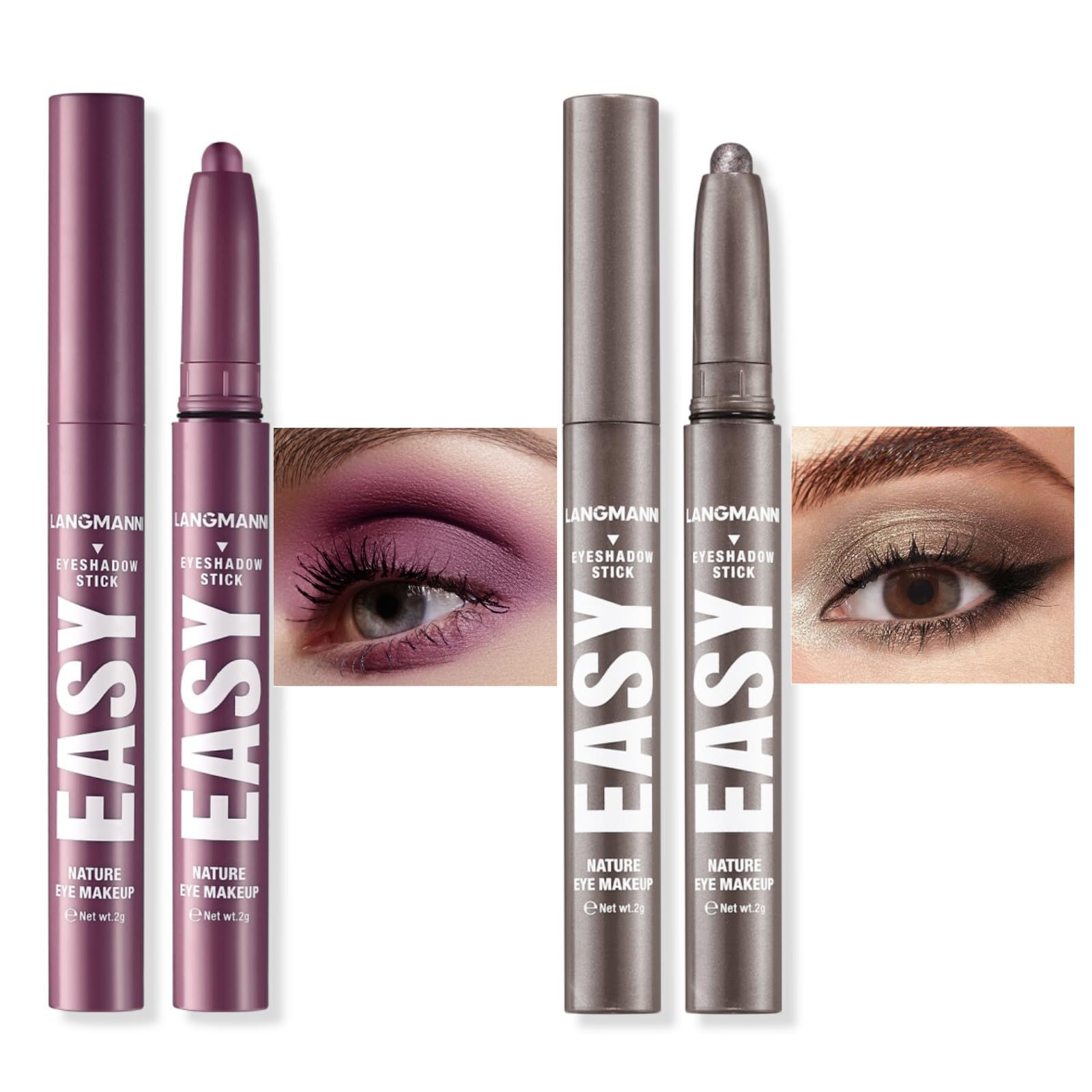 Jolilab Eyeshadow Stick Set, 8 Colors Matte Professional Bright-Colored Contouring and Highlight Eyeshadow Stick, Cream Waterproof Long Lasting High Pigmented Eye Shadow. (8, EYESHADOW B)