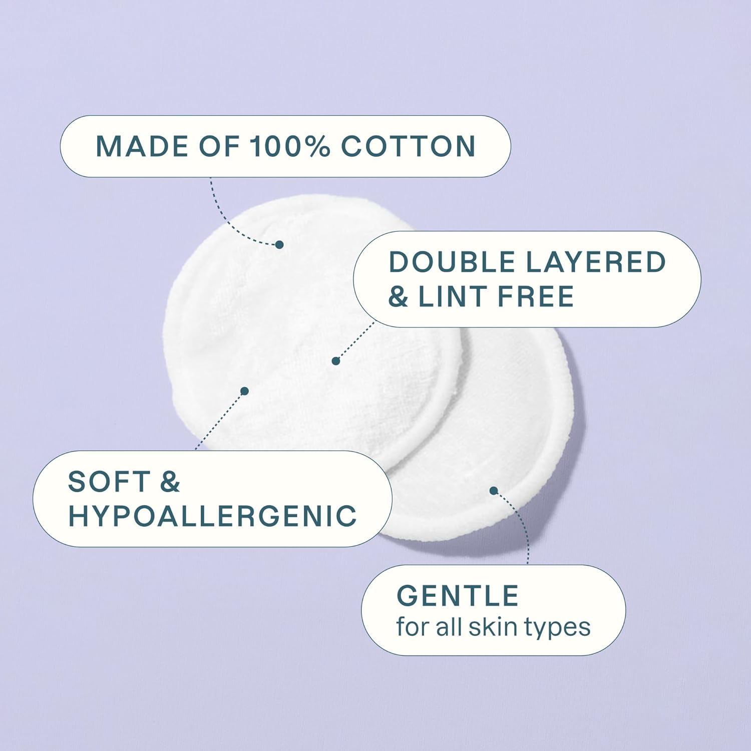 Cliganic Organic Cotton Rounds (300 Count) Makeup Remover Pads, Hypoallergenic, Lint-Free | 100% Pure Cotton (Packaging May Vary)