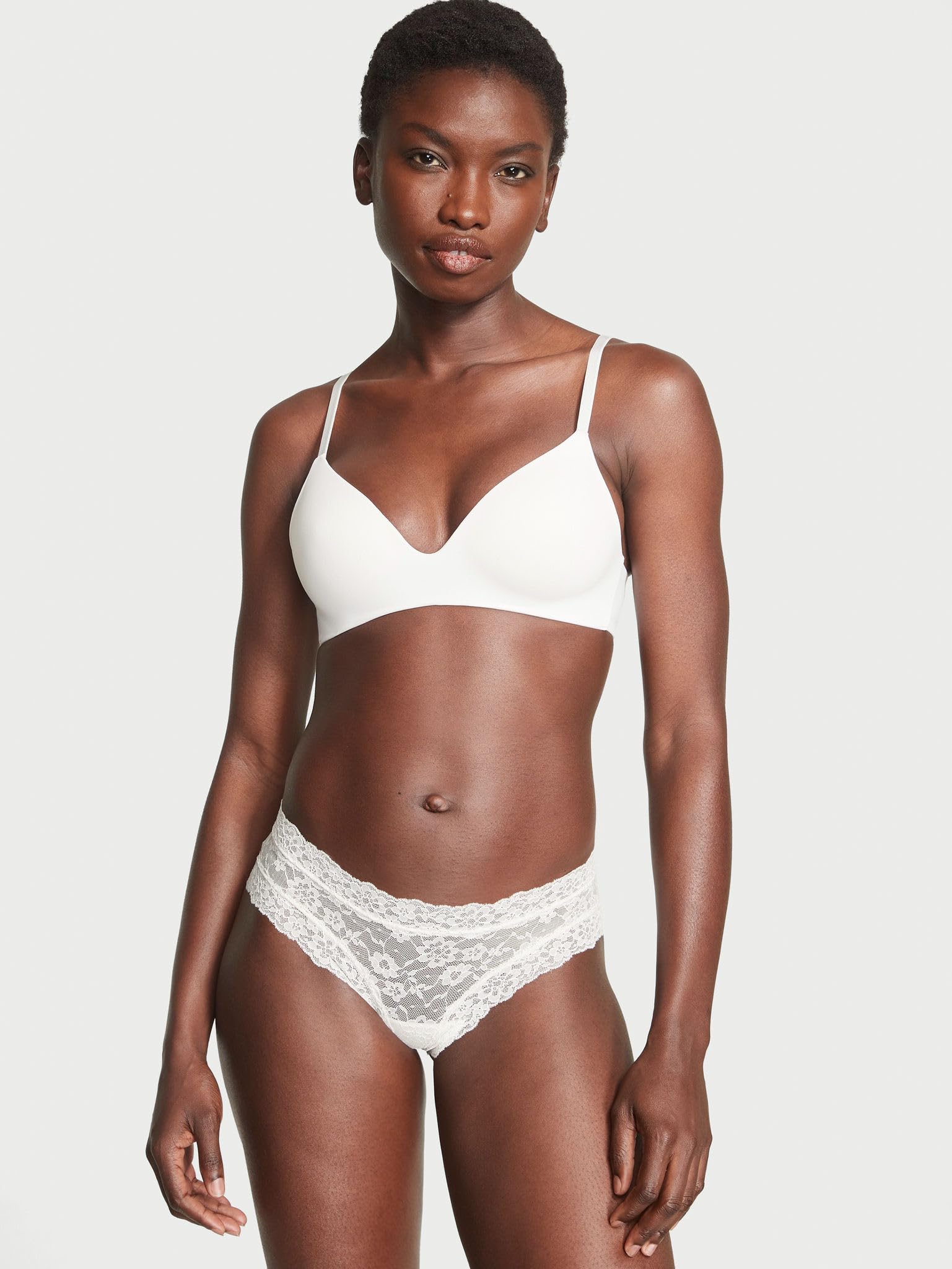 Victoria's Secret Lace Cheeky Panty Pack, Cheeky Panties for Women, Lace Panties, Hipster Panties, Ladies Underwear, Neutral Mix (M)