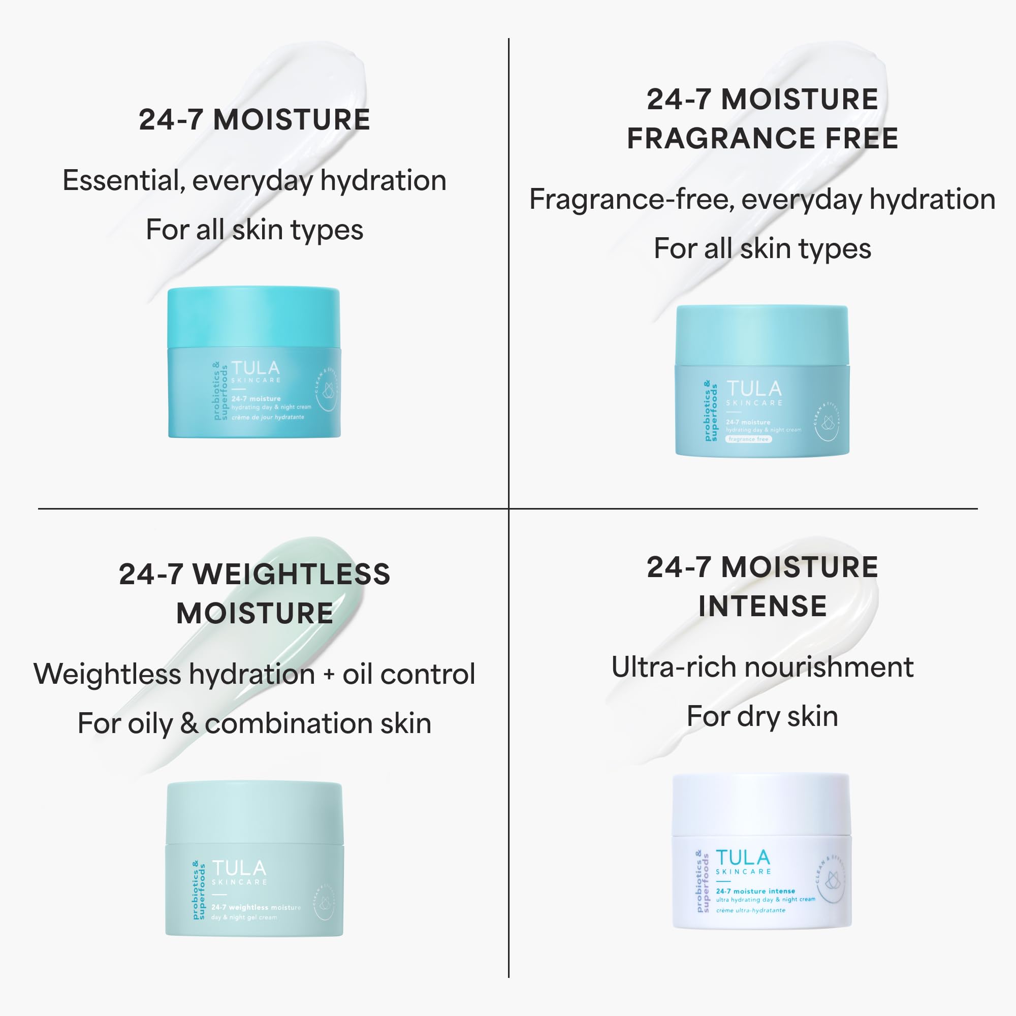 TULA Skin Care 24-7 Hydrating Day & Night Cream - Nourishing Moisturizer for Face, Maintain Skin Balance & Improve Skin Smoothness, Contains Watermelon & Apple Extract