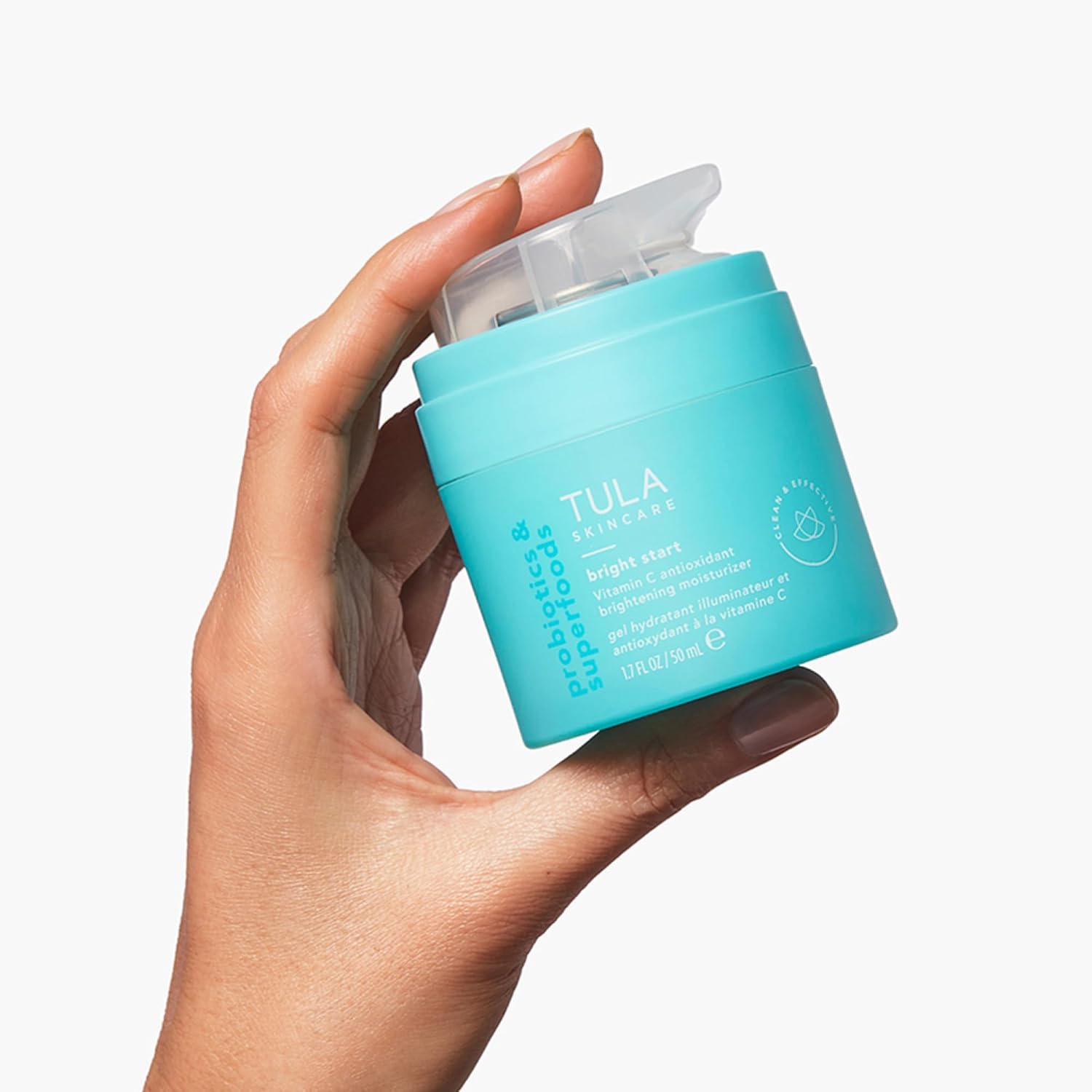 TULA Skin Care Bright Start Vitamin C Antioxidant Brightening Moisturizer - Lightweight Gel Cream, Brightens, Hydrates & provides Antioxidant Protection, 1.7 oz.