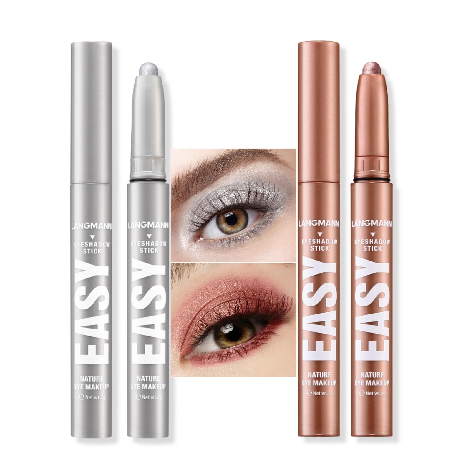 Jolilab Eyeshadow Stick Set, 8 Colors Matte Professional Bright-Colored Contouring and Highlight Eyeshadow Stick, Cream Waterproof Long Lasting High Pigmented Eye Shadow. (8, EYESHADOW B)