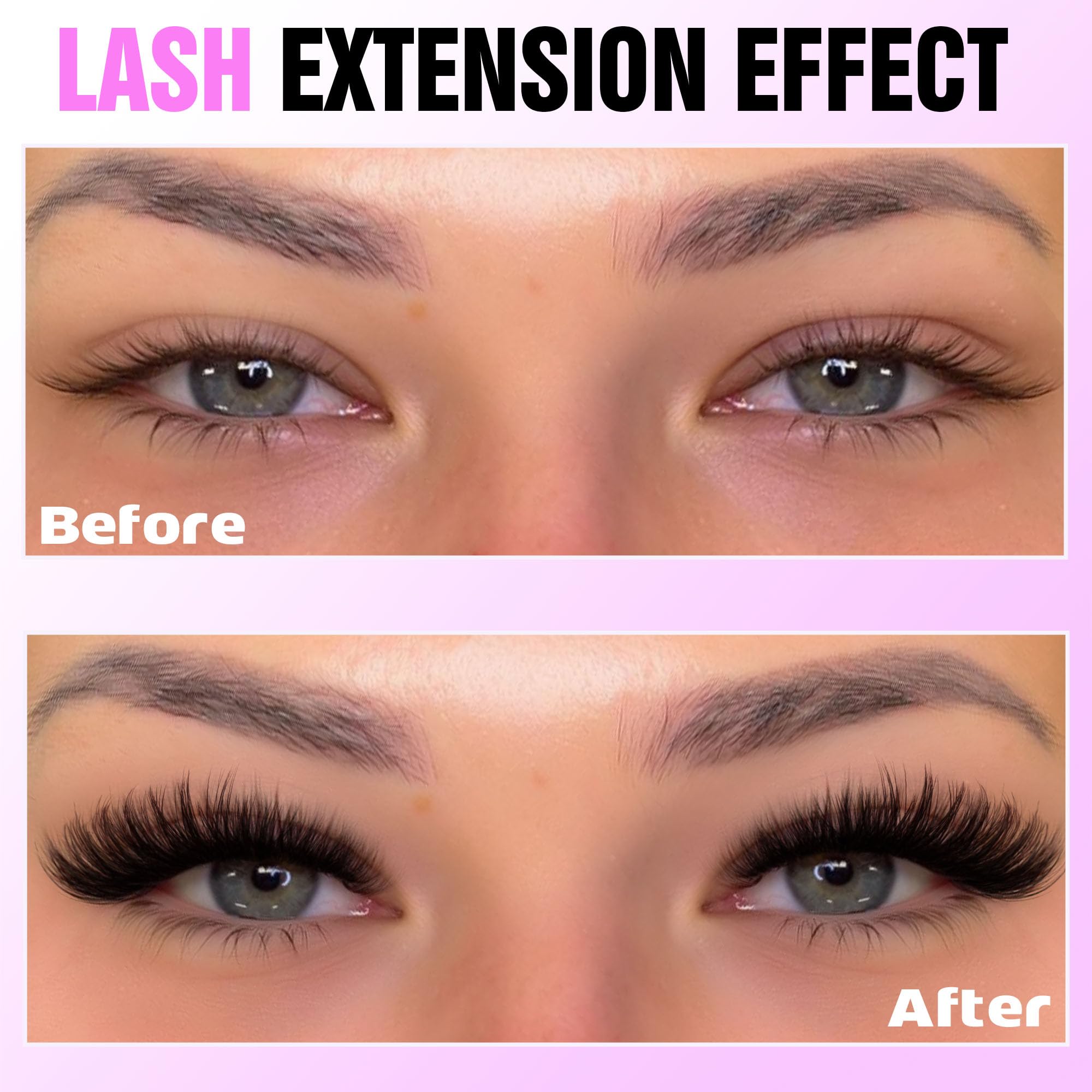 Pawotence Lash Extension Kit DIY 280pcs Lash Clusters Eyelash Extension Kit, 9-16mm 30D 40D Individual Lashes Kit with Lash Bond and Seal, Lash Tweezers for Self Use (30D&40D, 0.07D, 9-16mm, Kit)