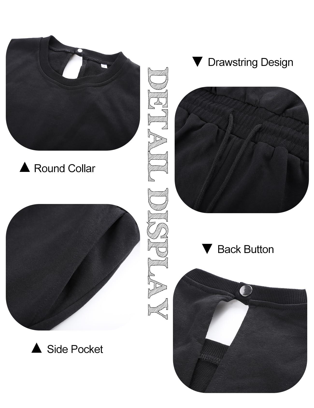 Flygo Womens Casual Jumpsuit Crewneck Cap Sleeve Long Wide Leg Pants One Piece Outfits Drawstring Romper with Pockets(LightGrey-M)