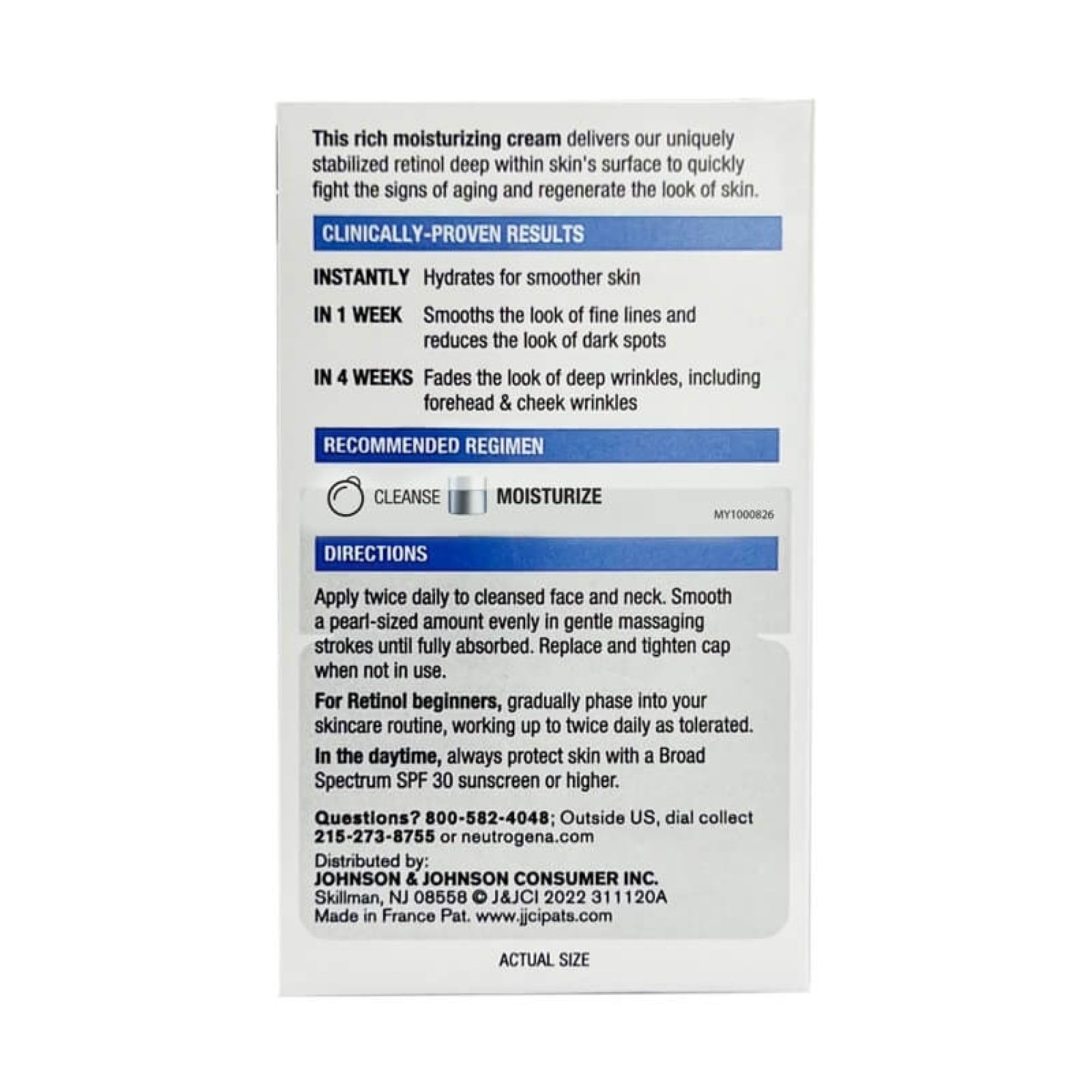 Neutrogena Rapid Wrinkle Repair Retinol Face Moisturizer, Daily Anti-Aging Face Cream with Retinol & Hyaluronic Acid to Fight Fine Lines, Wrinkles, & Dark Spots, 1.7 oz