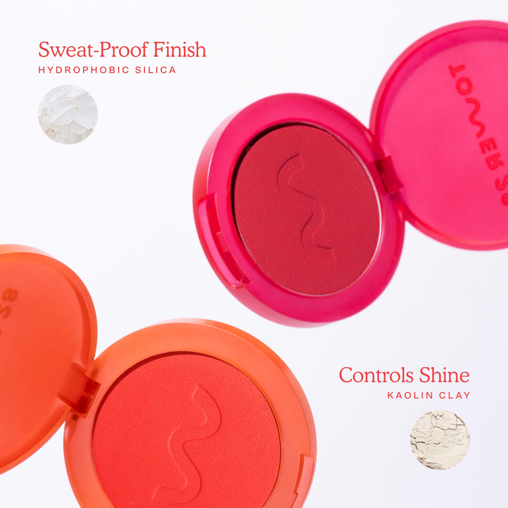 Tower 28 GetSet™ Soft Matte Powder Blush - Self-Setting 12-Hr Longwear Sweat-Proof Formula - Pigmented Raspberry Red Blush Sunset Shirley x Toni Bravo Collab