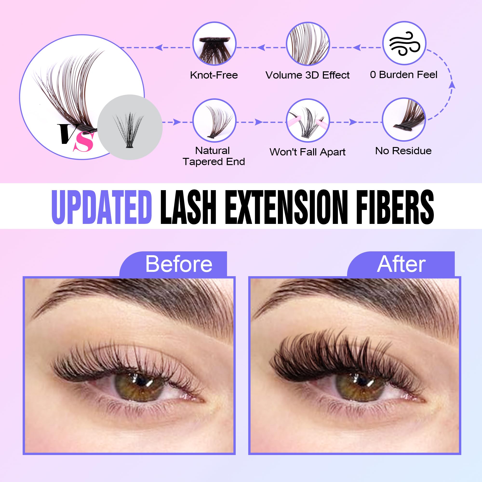 Pawotence Lash Extension Kit DIY 280pcs Lash Clusters Eyelash Extension Kit, 9-16mm 30D 40D Individual Lashes Kit with Lash Bond and Seal, Lash Tweezers for Self Use (30D&40D, 0.07D, 9-16mm, Kit)