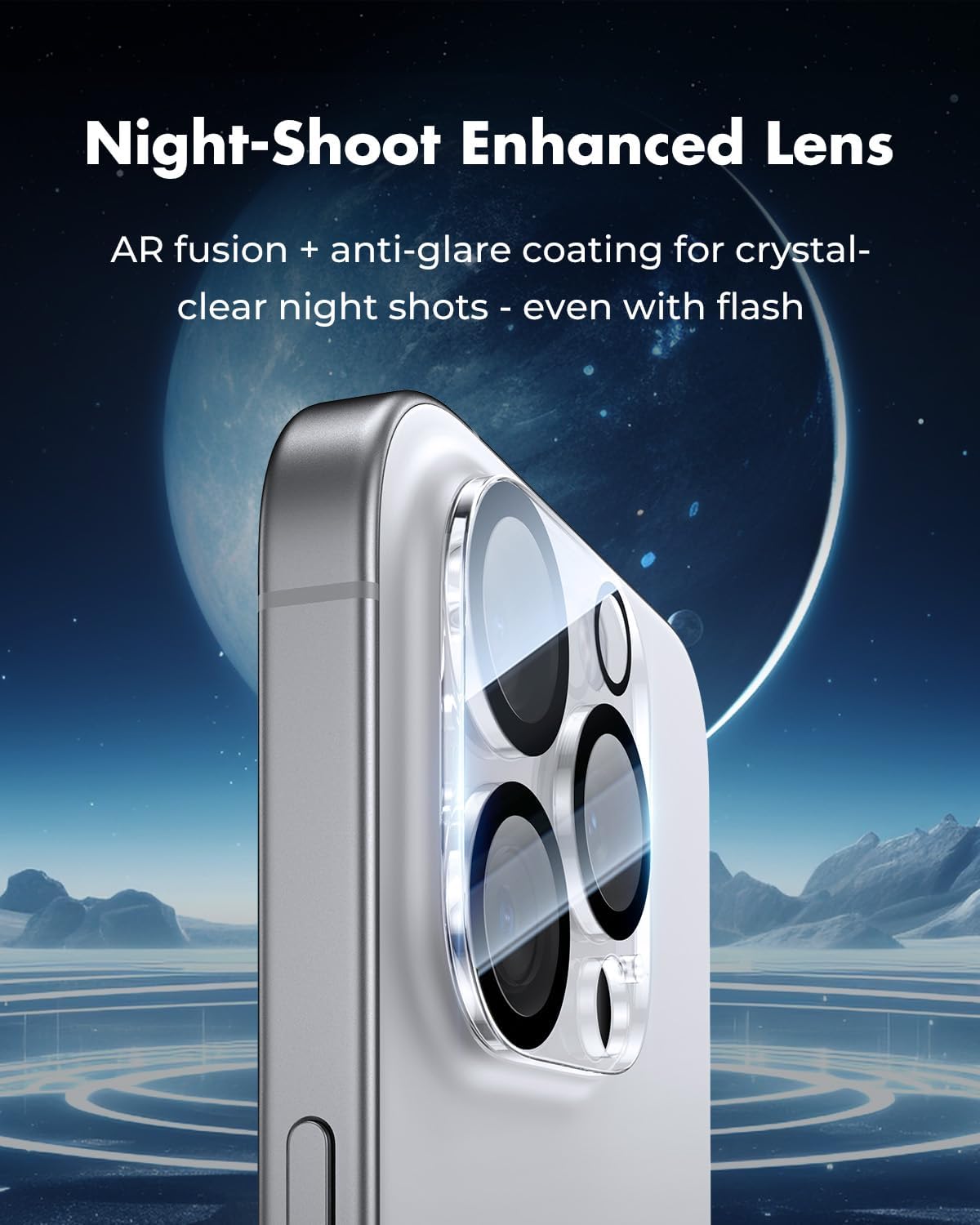 UNBREAKcable iPhone 16 Pro Max Screen Protector 3-Pack, 3 Tempered Glass + 3 Camera Lens Protectors, 9H Hardness, HD Clarity, Anti-Fingerprint, Case Friendly, 6.9 Inch