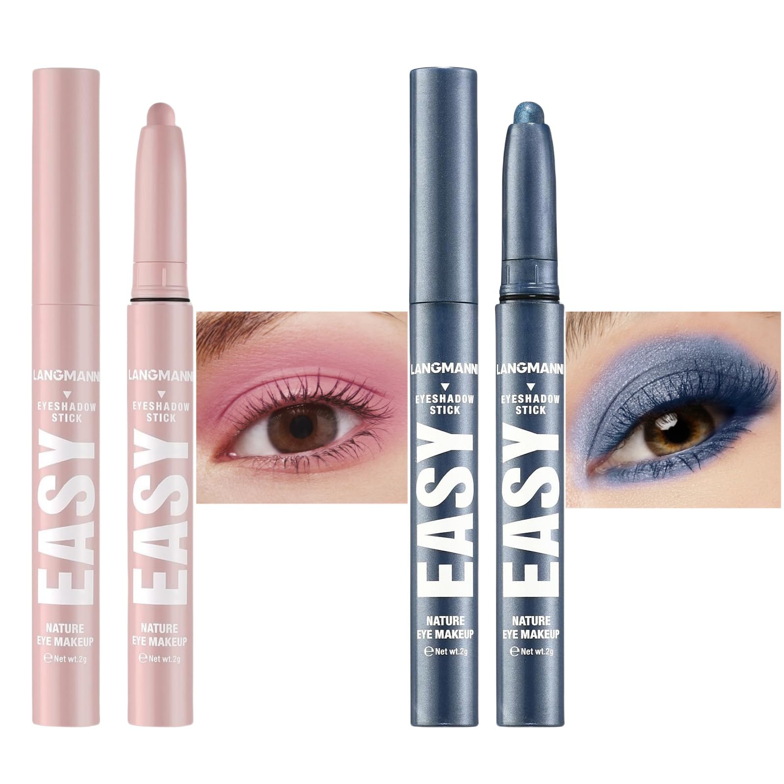 Jolilab Eyeshadow Stick Set, 8 Colors Matte Professional Bright-Colored Contouring and Highlight Eyeshadow Stick, Cream Waterproof Long Lasting High Pigmented Eye Shadow. (8, EYESHADOW B)