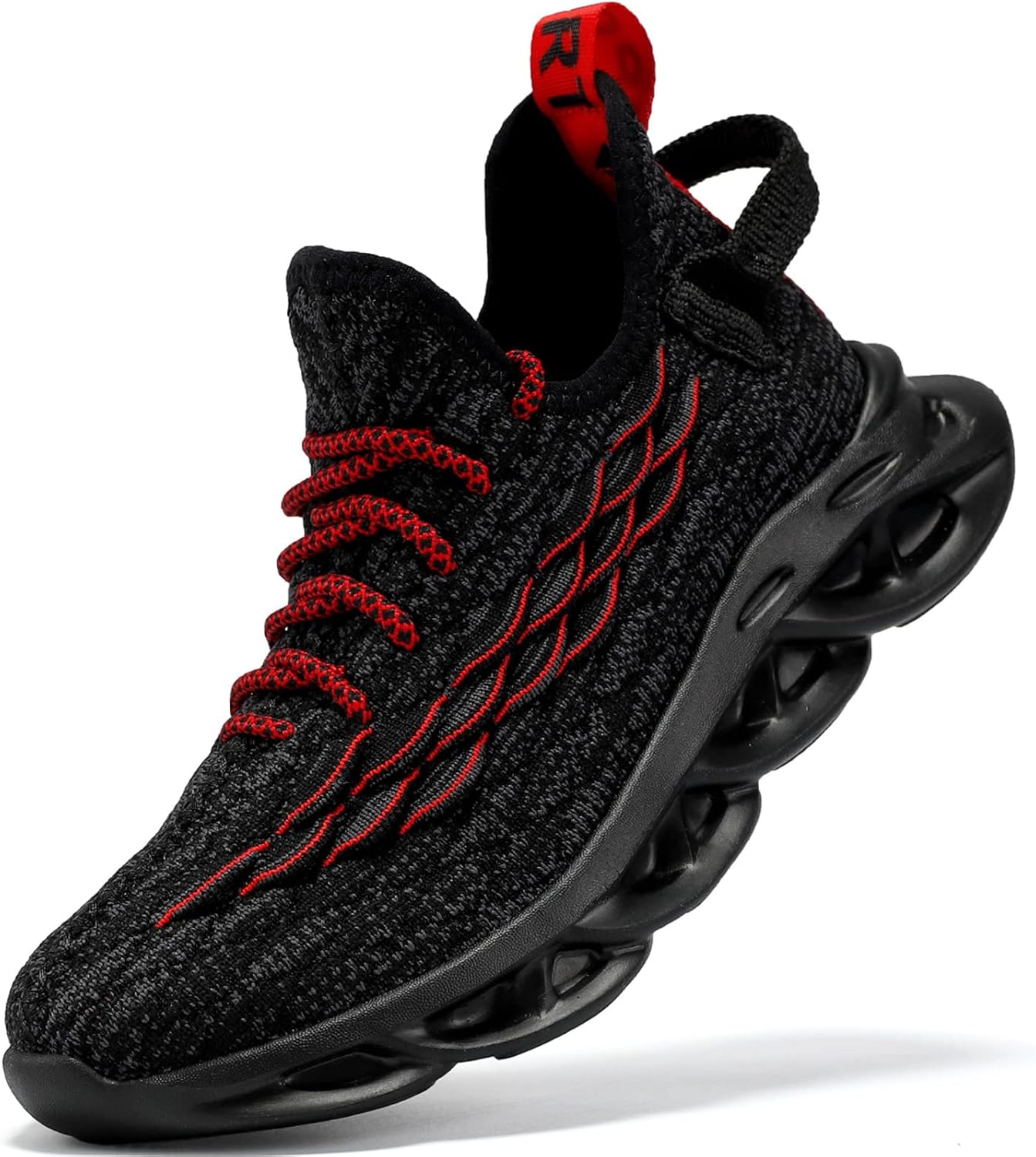 JMFCHI Boys Girls Kids' Sneakers Knitted Mesh Sports Shoes Breathable Lightweight Running Shoes for Kids Fashion Athletic Casual Shoes