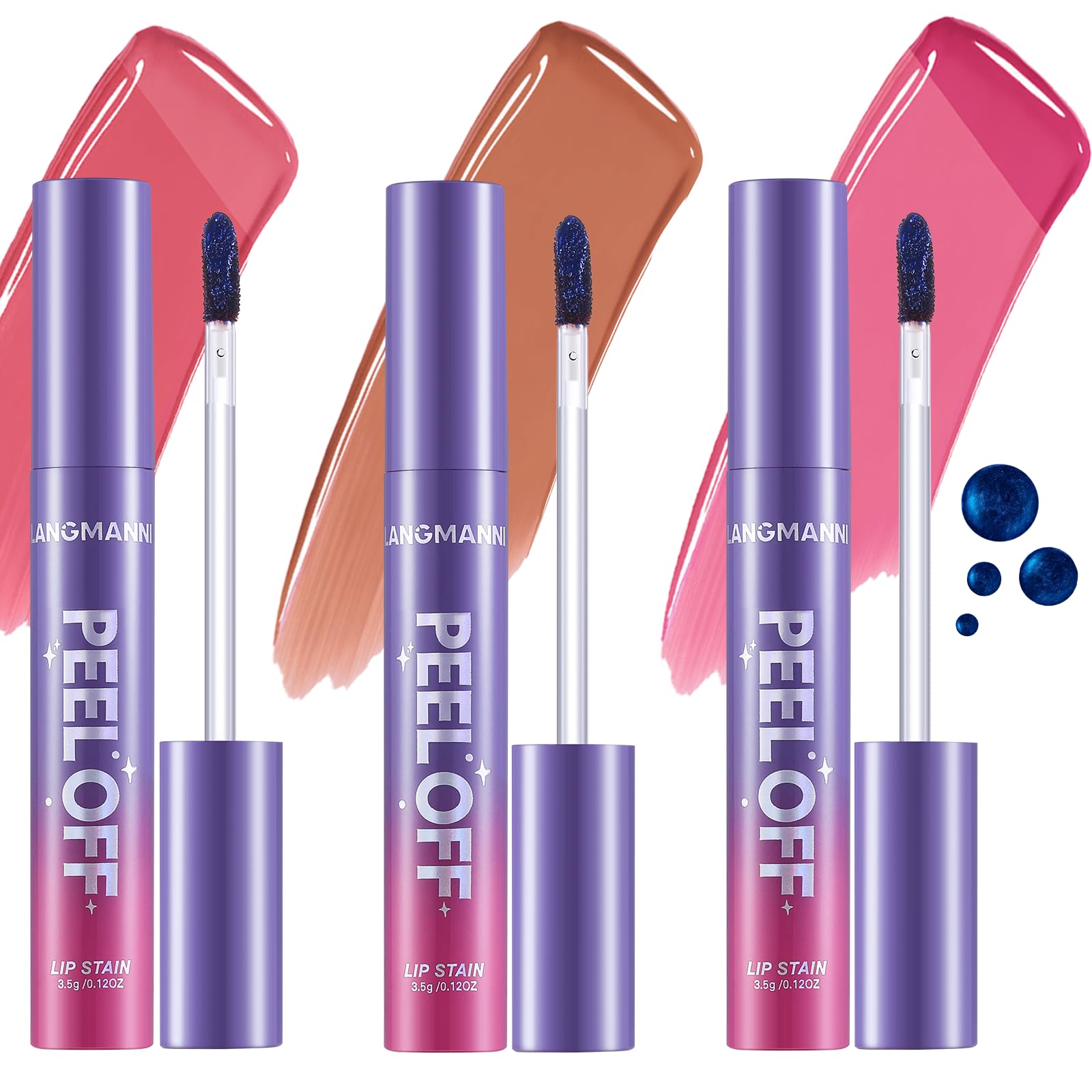 Jolilab Quick Lip Stain Peel Off,Wipe Off,Waterproof,Transfer proof,Highly Pigmented,Ultra Long Lasting Peel Off Lip Makeup With Matte finish for All-day Wear.(Set B)