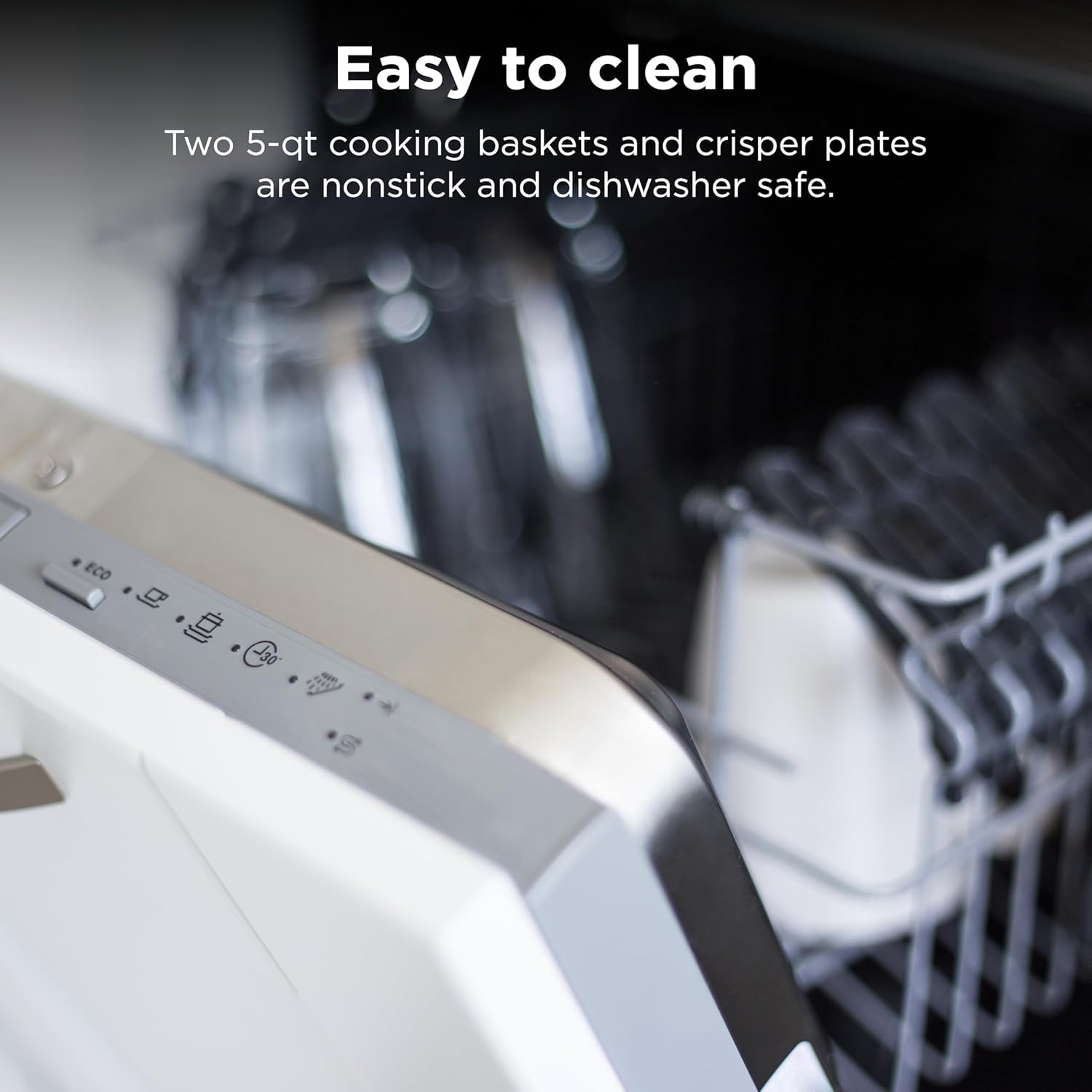 Ninja | Air Fryer | Finish Cooking Multiple Foods at the Same Time | 6-in-1 (Air Fry, Broil, Roast, Keep Warm, Dehydrate, Bake) | Fit up to 8lb Chicken Wings in the two 5 QT Baskets | DZ302