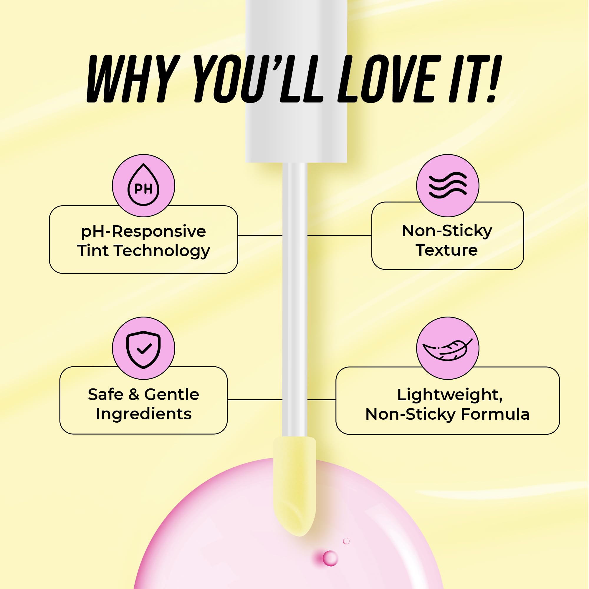 The Beauty Spy Yuli Color Changing Lip Oil - Korean Fruit Lip Gloss - pH-Reactive Formula with Argan Oil, Squalane, Shea Butter - Hydrate & Soften Lips, Glass Shine Effect (Yuzu)