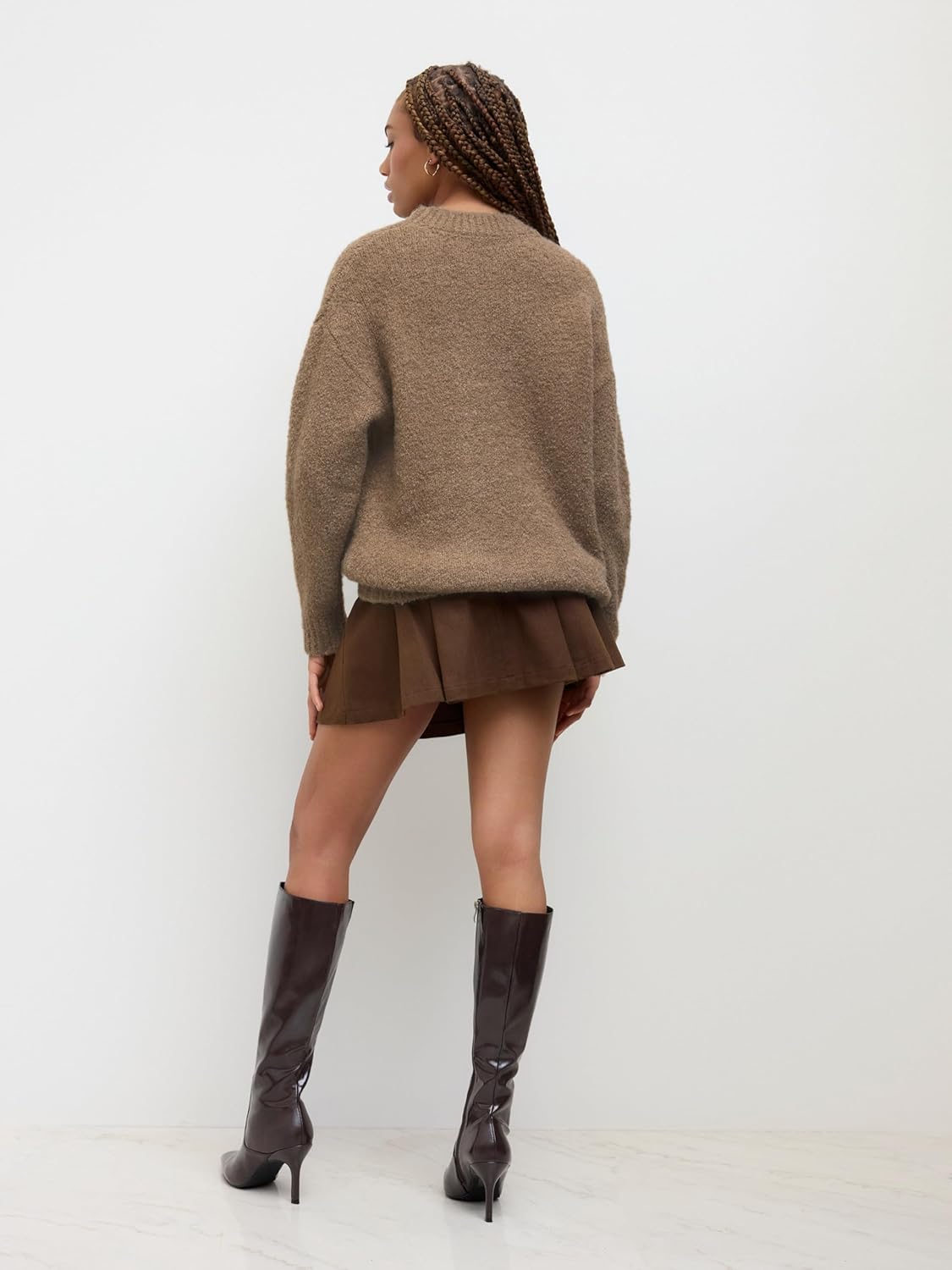 CIDER Women’s Cat Sweater Long Sleeve Crew Neck Fun Graphic Cute Patterned Pullover Sweater Tops