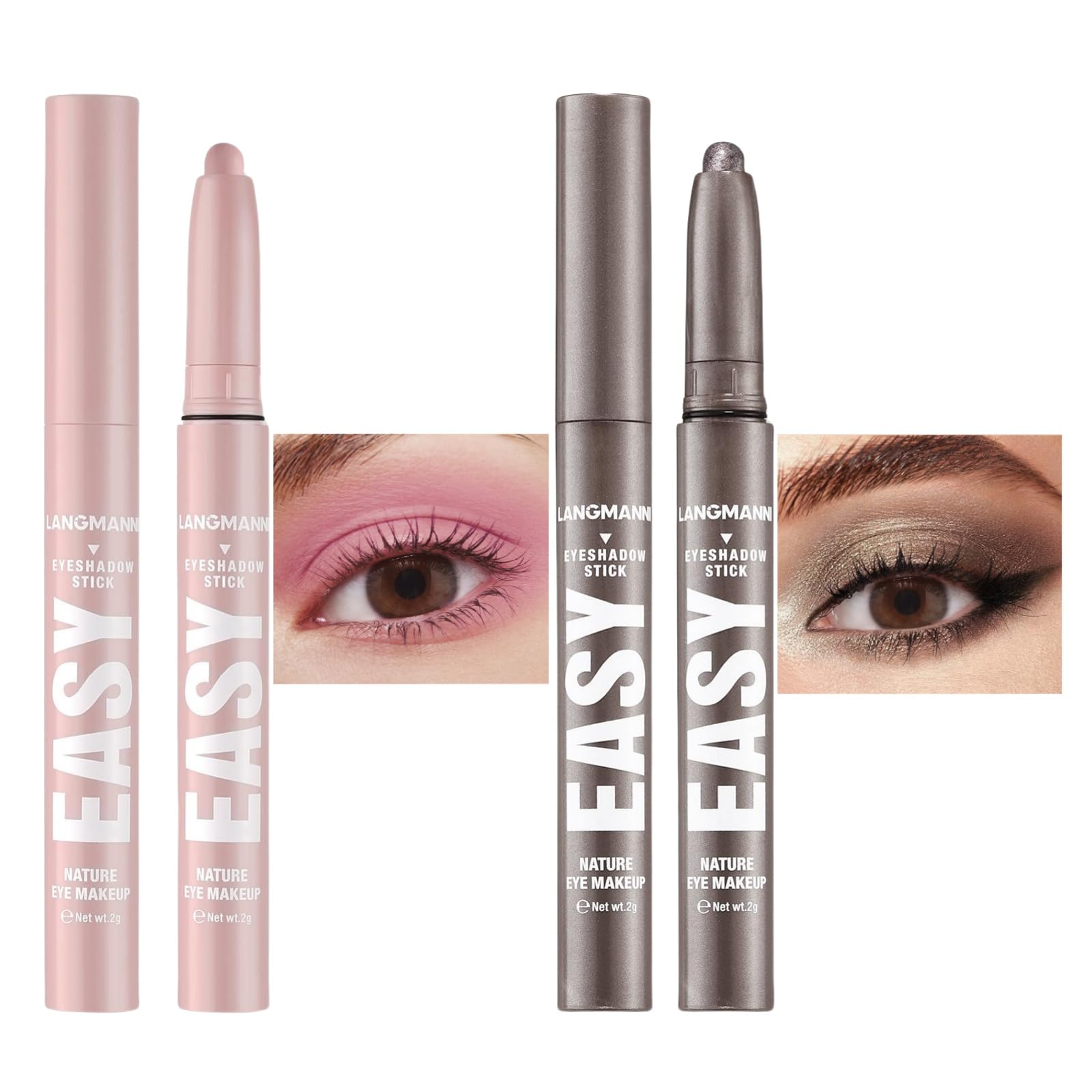 Jolilab Eyeshadow Stick Set, 8 Colors Matte Professional Bright-Colored Contouring and Highlight Eyeshadow Stick, Cream Waterproof Long Lasting High Pigmented Eye Shadow. (8, EYESHADOW B)