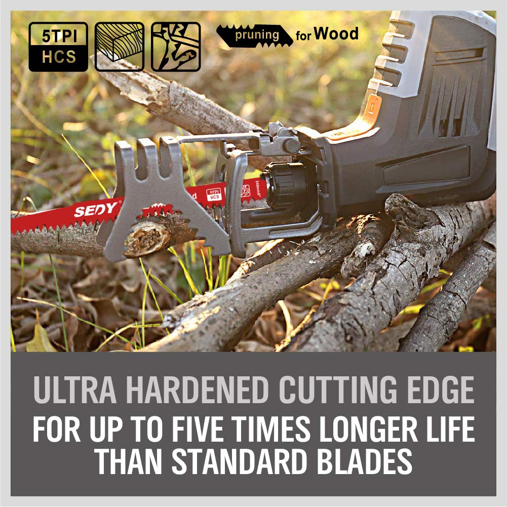 36-Piece Ultimate Reciprocating Saw Blade Set - Premium Saw Blades, Durable Wood & Metal Cutting Blades with Storage Pouch, Long-Lasting Pruning Blades