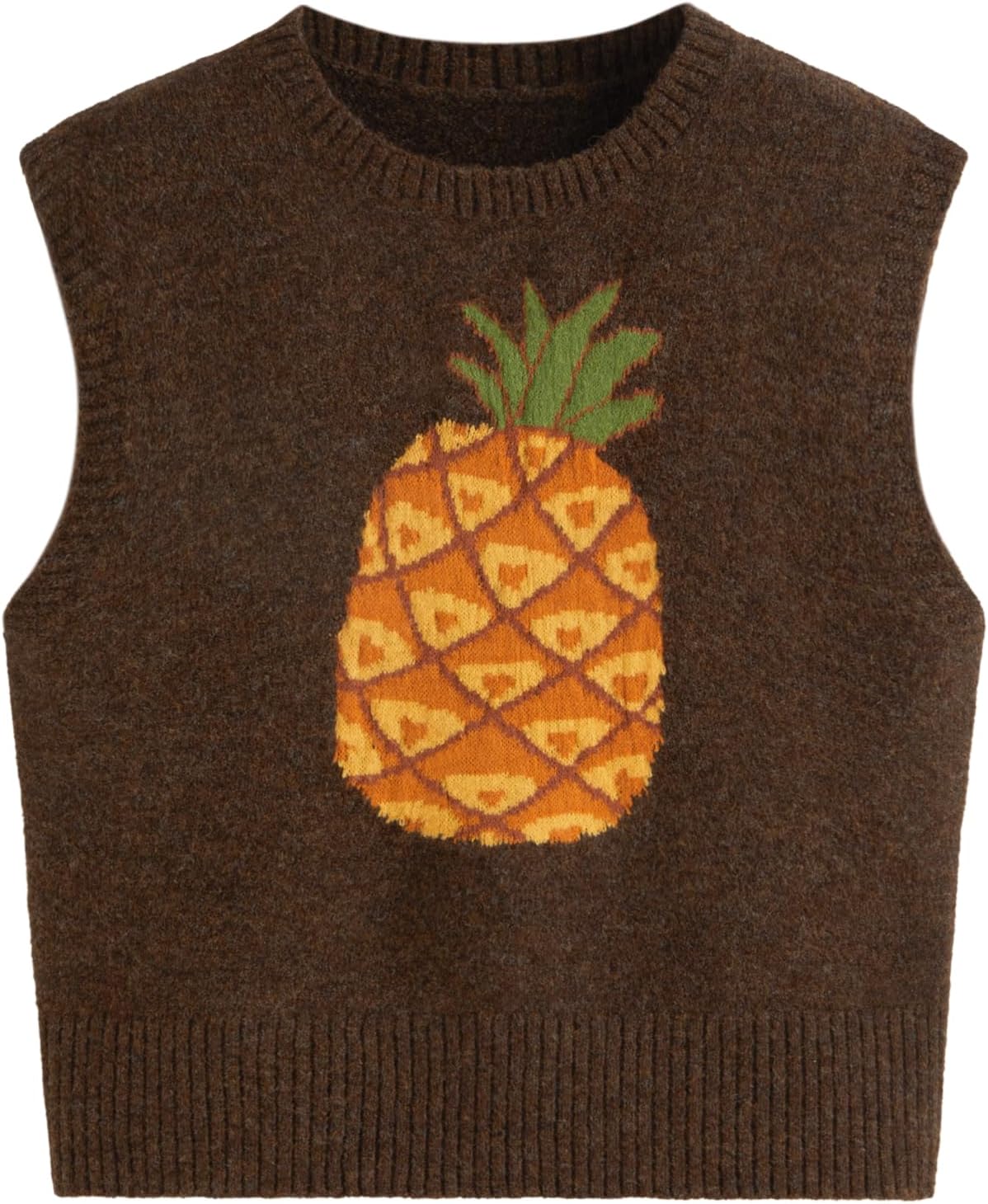 CIDER Women’s Sweater Vest Knit Sleeveless Pear Cute Graphic Sweater Vest Tank Top Fall Outfits