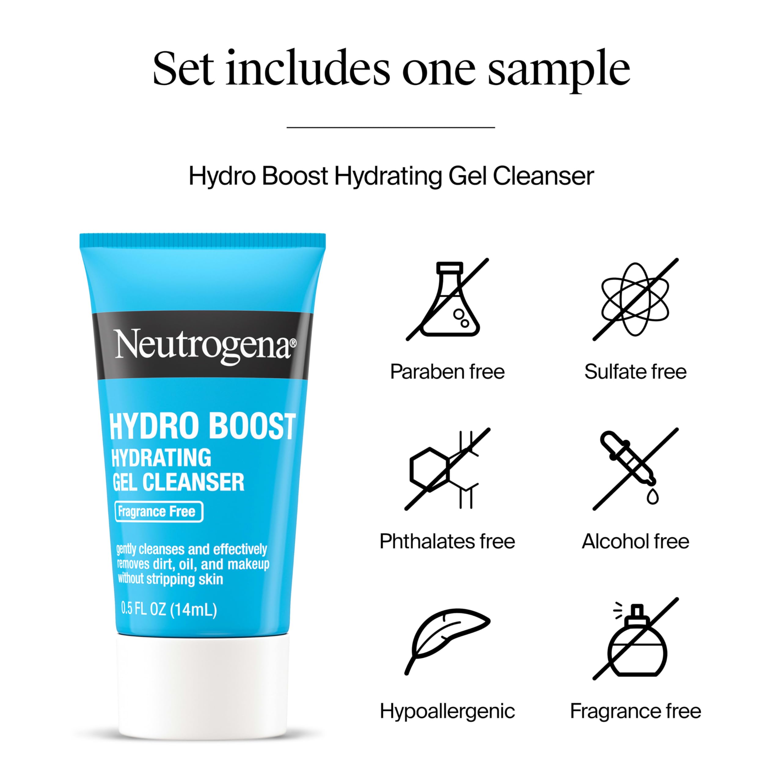 Neutrogena Rapid Wrinkle Repair Retinol Face Moisturizer, Anti-Aging Face Cream with Retinol & Hyaluronic Acid, 1.7 oz + Trial Size Hydro Boost Facial Cleanser, 0.5 fl. oz
