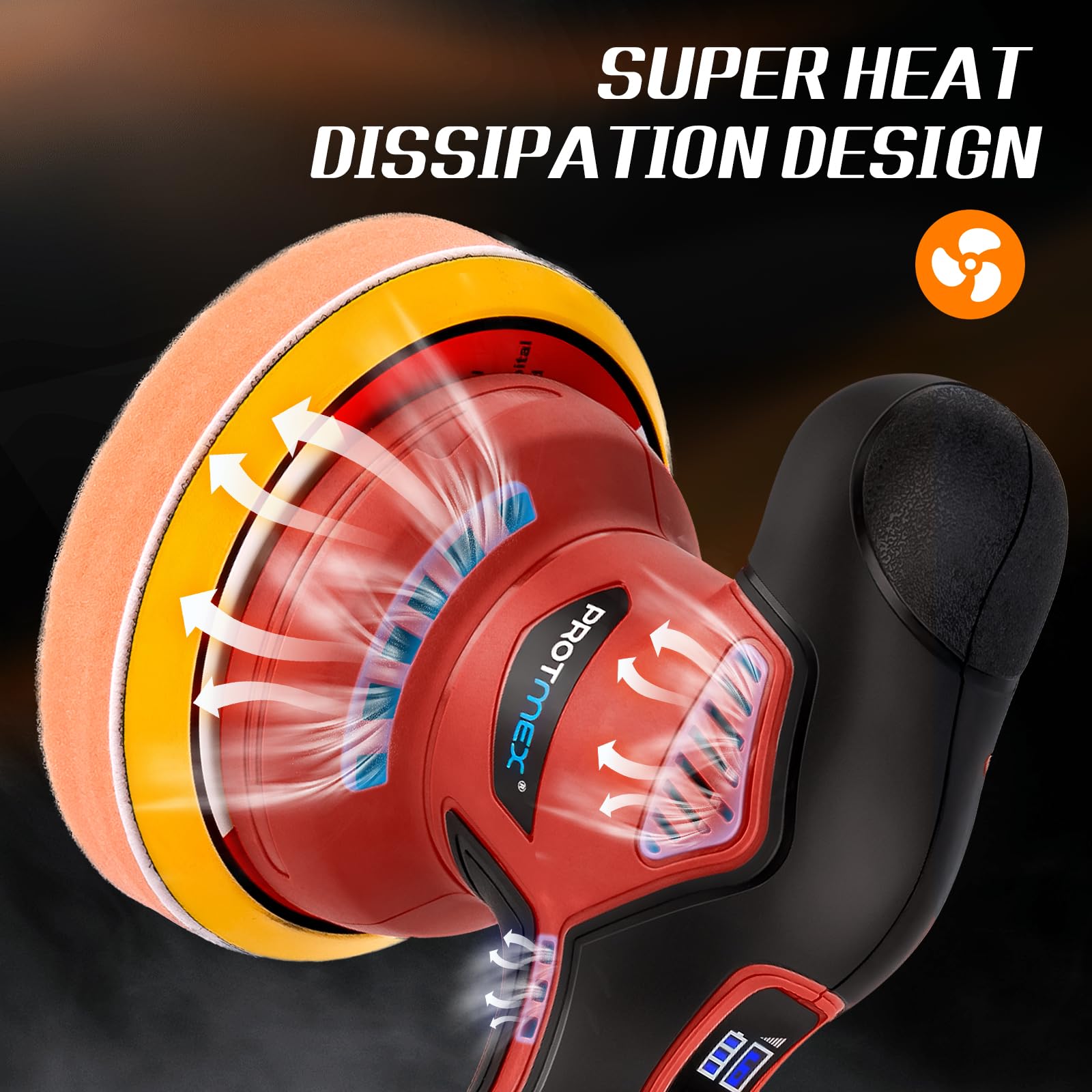 Cordless Car Buffer Polisher w/ 2x2000mAh 21V Batteries, 6 Inch Car buffer Waxer Kit, Car Polishing Machine w/ Extra 18 PCS Attachments & 6 Variable Speed, Car Buffer Polisher for Car Detailing