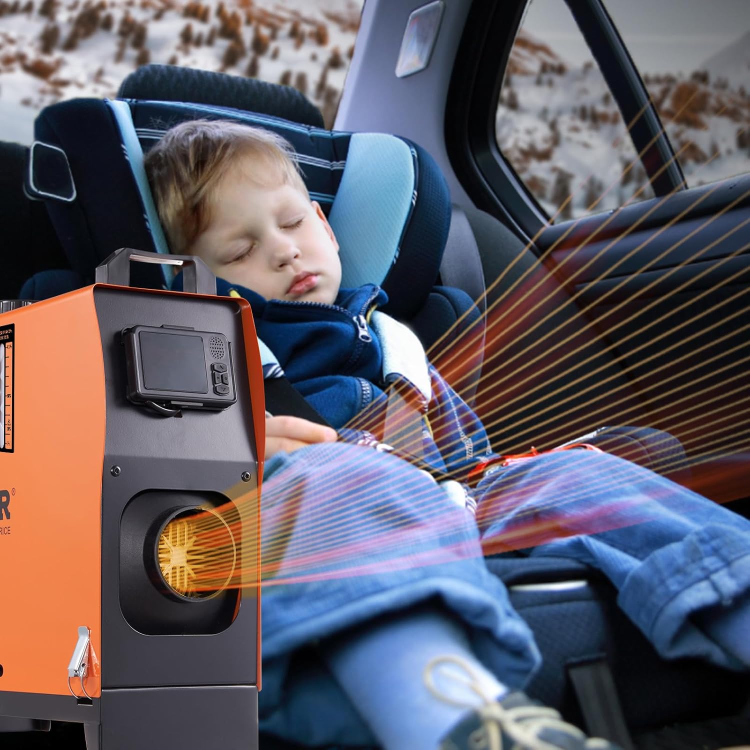 VEVOR 8KW Diesel Heater All in One, Diesel Air Heater with Bluetooth App Control, Portable Parking Heater Automatic Altitude Adjustment Max 18045 ft, Remote Control and LCD, for Vehicles