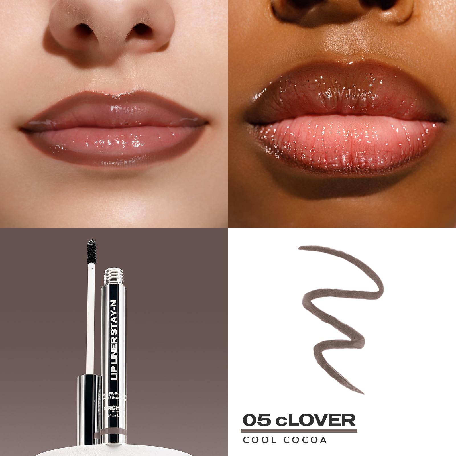 Sacheu Lip Liner STAY-N Peel Off Lip Stain — Long Lasting Matte Lip Tattoo Transfer Proof Lipstain Infused with Hyaluronic Acid & Vitamin E for All Skin Types — Vegan & Cruelty-Free, p-INKED