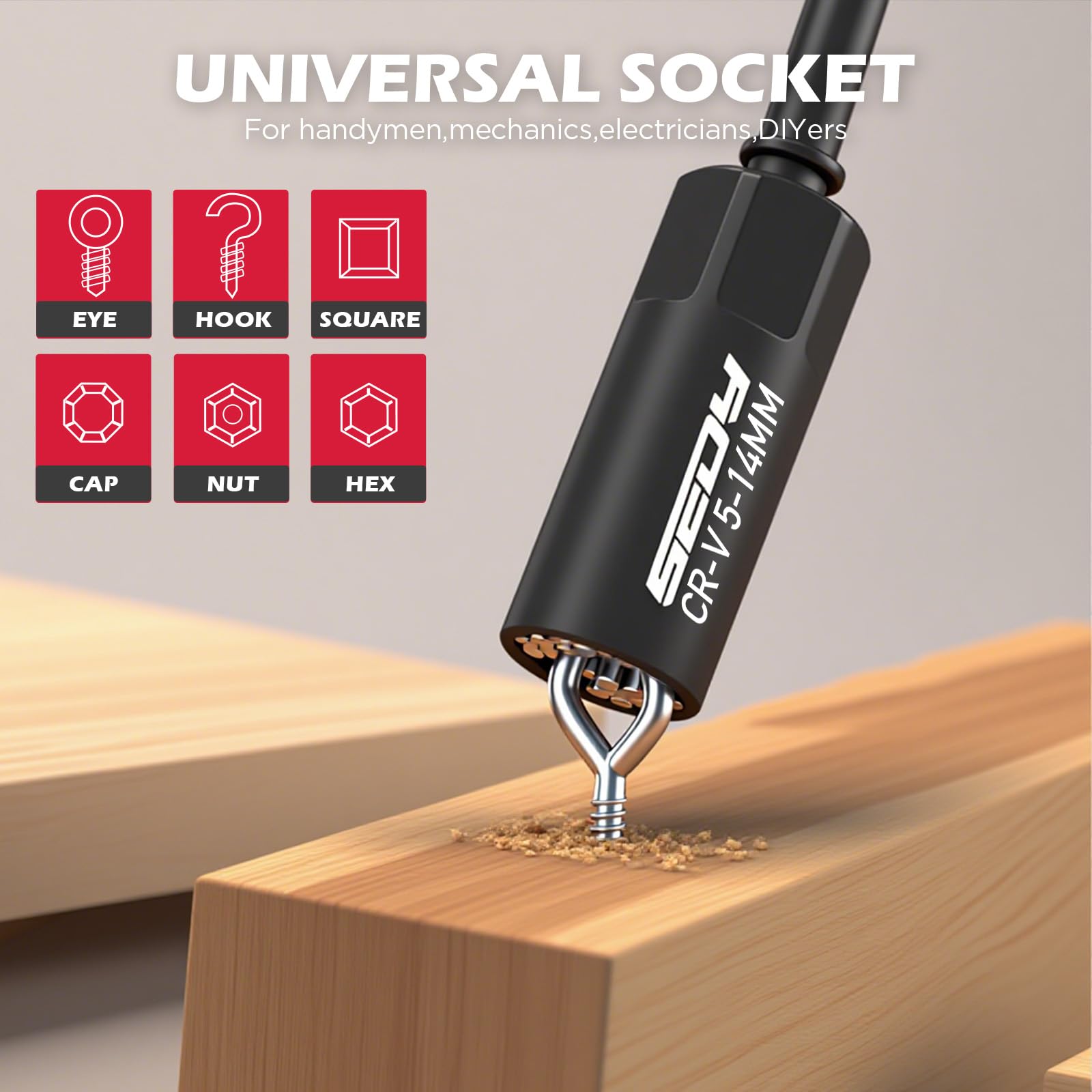 80-Piece Premium Magnetic Impact Nut Driver Set Metric & SAE with Socket Adapters, Bit Holder, Wing Nut Driver, Universal Sockets, Quick Release Extension, Power Bits