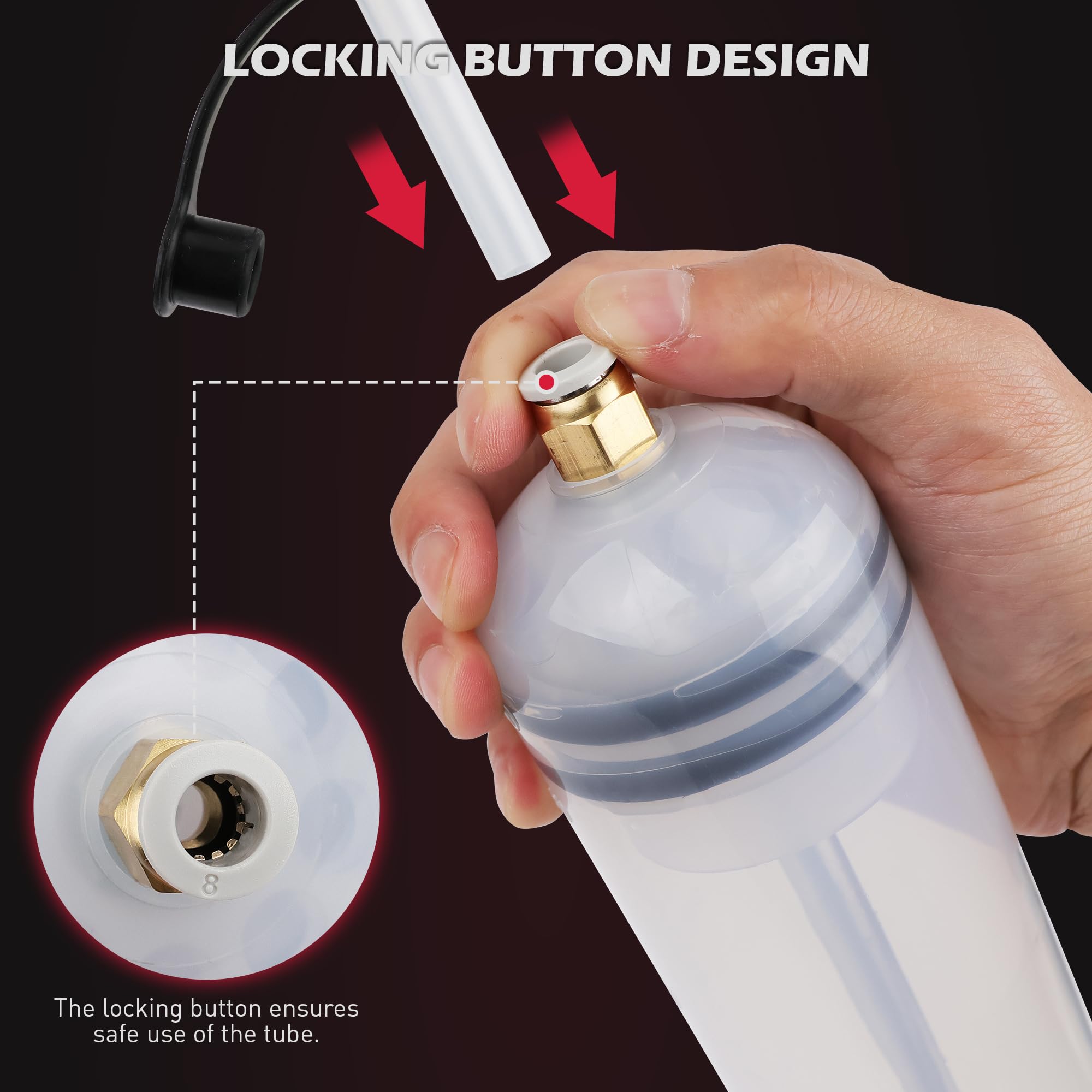 SEDY Fluid Extractor Multi-Purpose Oil Syringe with 500CC, Oil Suction Pump, Manual Extraction and Filling Pump, Automotive Oil Syringe(17.6 Oz./0.45 Qt./500 CC)