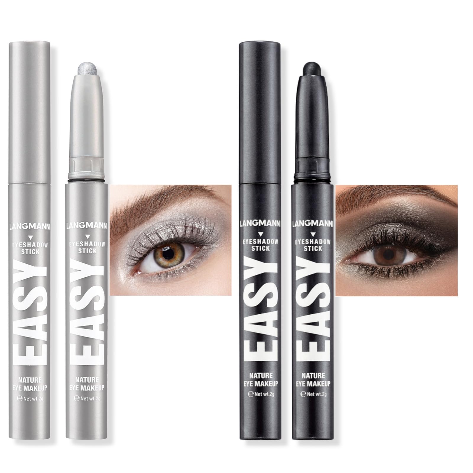 Jolilab Eyeshadow Stick Set, 8 Colors Matte Professional Bright-Colored Contouring and Highlight Eyeshadow Stick, Cream Waterproof Long Lasting High Pigmented Eye Shadow. (8, EYESHADOW B)